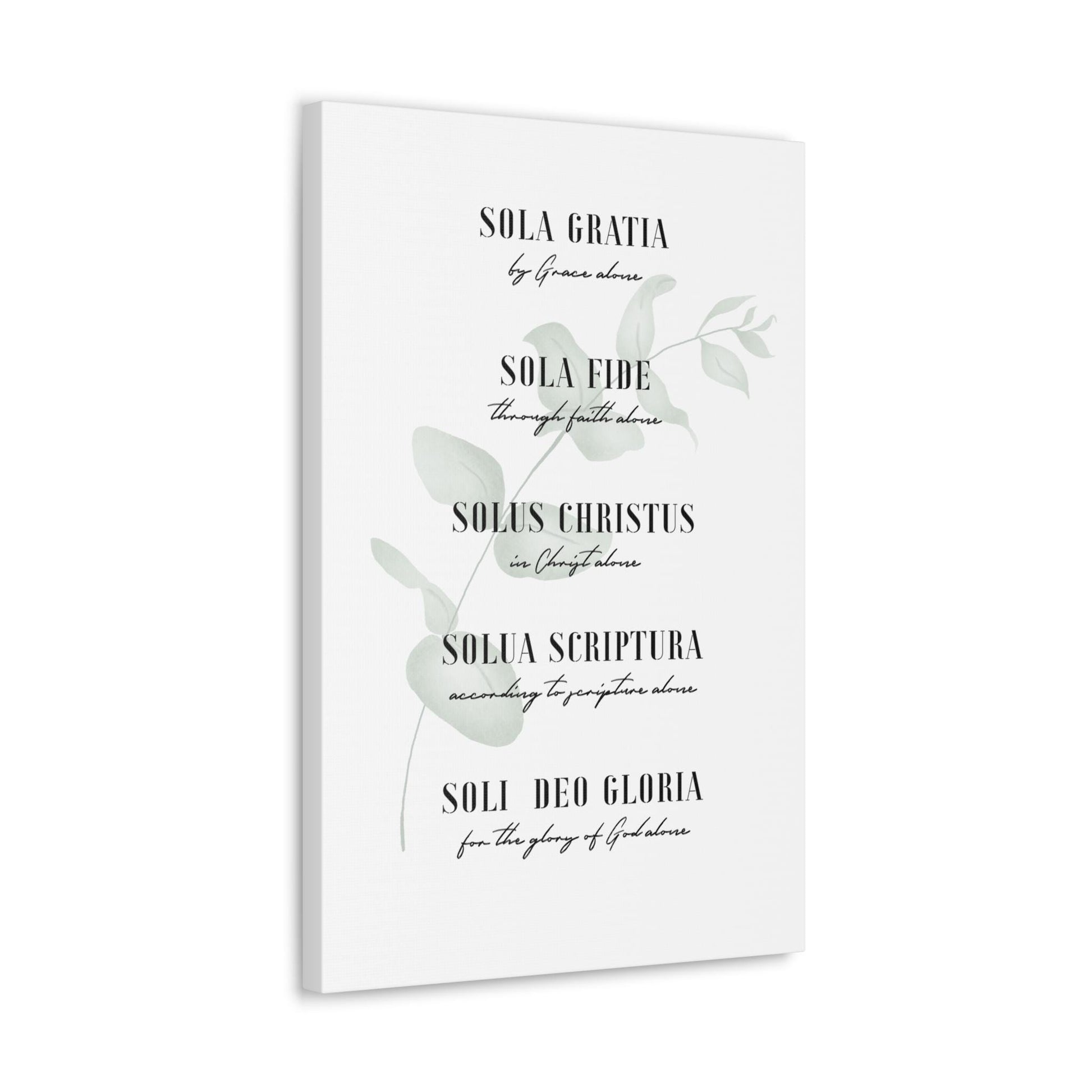 Artwork Canvas Wall Art Home & Living Matte Canvas Stretched Christian Gift Home Decor Graphic The 5 Solas Wall Art. Add this statement piece to your collection today! Limited stock available. - A Kingdom Lifestyle