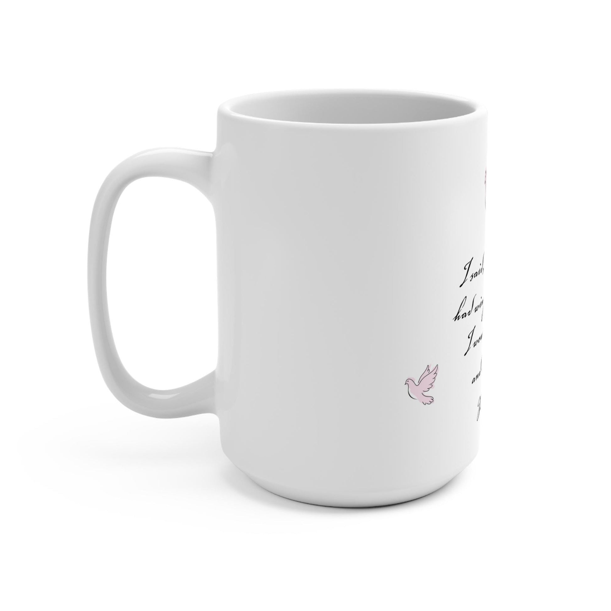 Christian Cup Dove Graphic Coffee Mug Gift For Men Women Pray Without Ceasing Bible Verse Home and Living Christian Cup Kitchen. Add this statement piece to your collection today! Limited stock available. - A Kingdom Lifestyle