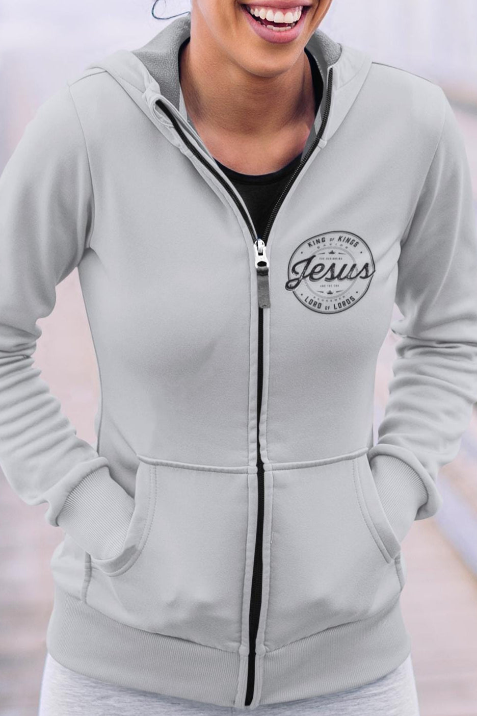 Jesus Graphic Sweatshirt, Christian Men's and Women's Faith Heavy Blend™ Full Zip Hooded Inspirational Sweatshirt Faith-Based Christian Apparel - A Kingdom Lifestyle