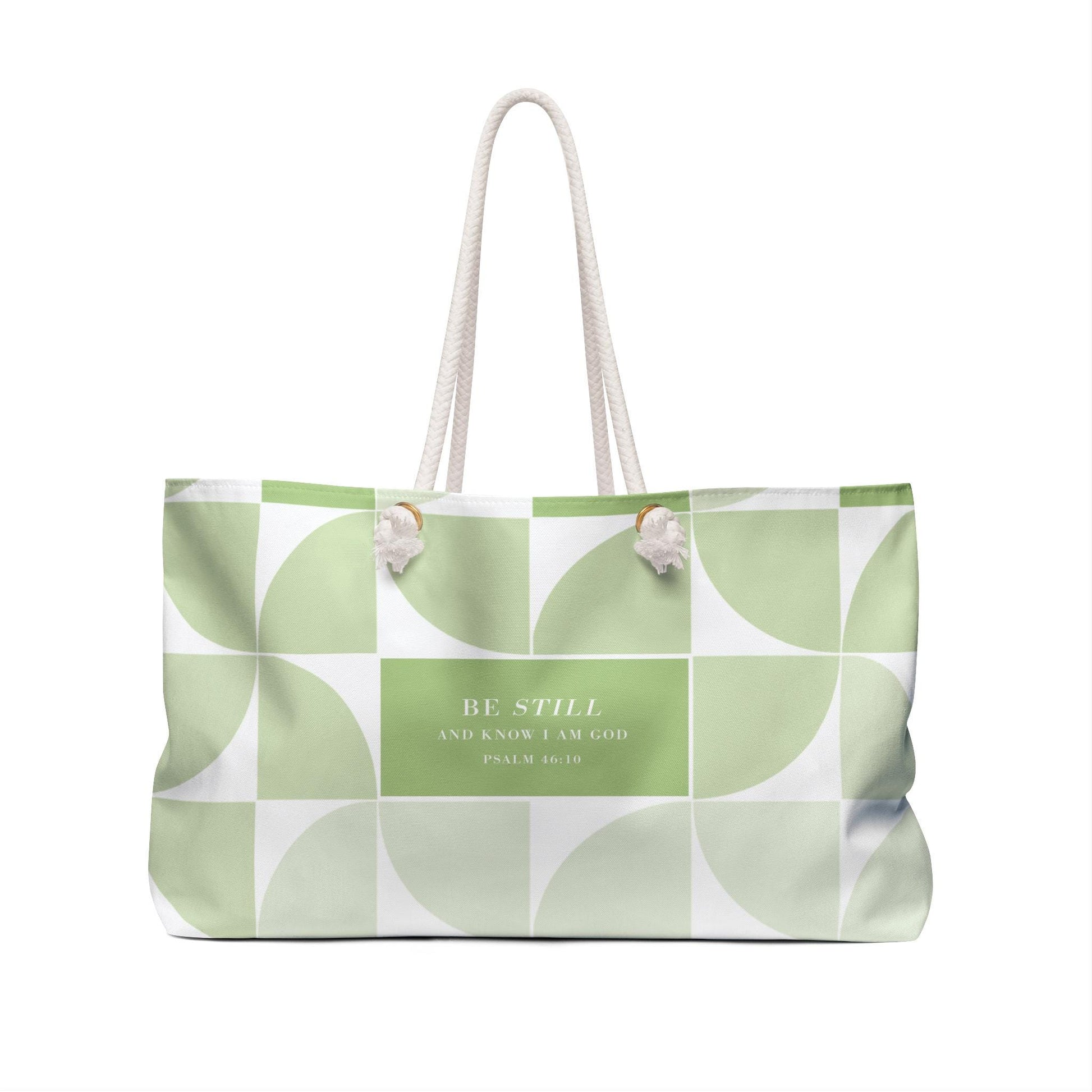 Designer Weekender Bag For Christian Women For Gift Bible Verse Beach Bag Stylish Spring Colors Tote Carry on Purse - A Kingdom Lifestyle