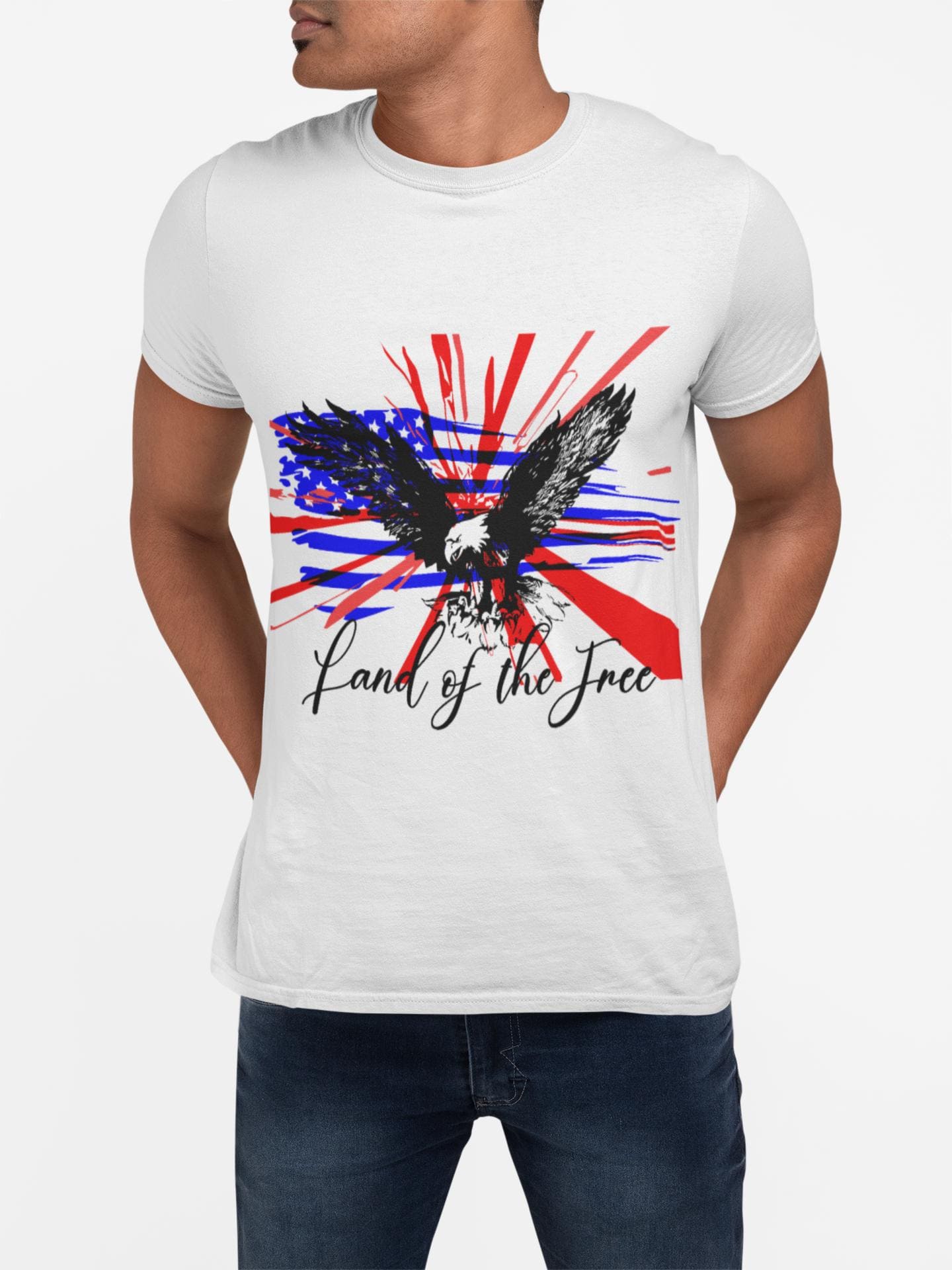 Eagle Shirt American Flag T-Shirt Bald Eagle Tee Stars Stripes Patriotic Shirt July 4th Independence Day For Women Men Short Sleeve Tshirt - A Kingdom Lifestyle