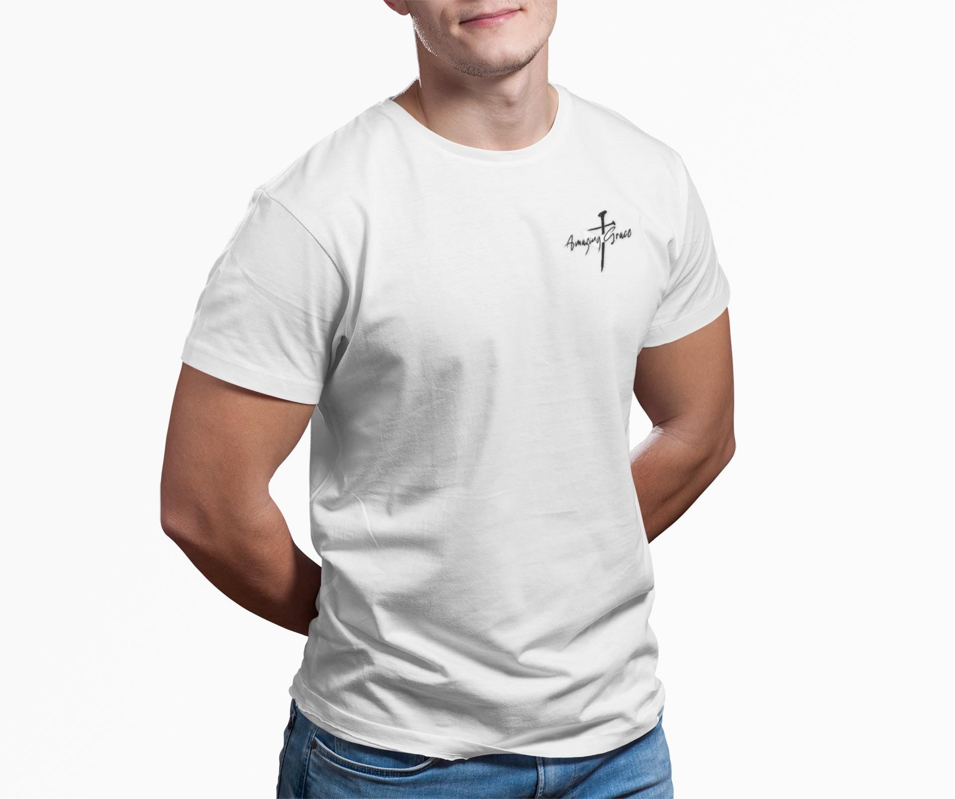 Amazing Grace Graphic Shirt Christian Unisex Tee Premium fitted ShortSleeve Shirt Religious Tee Apparel T-shirt - A Kingdom Lifestyle