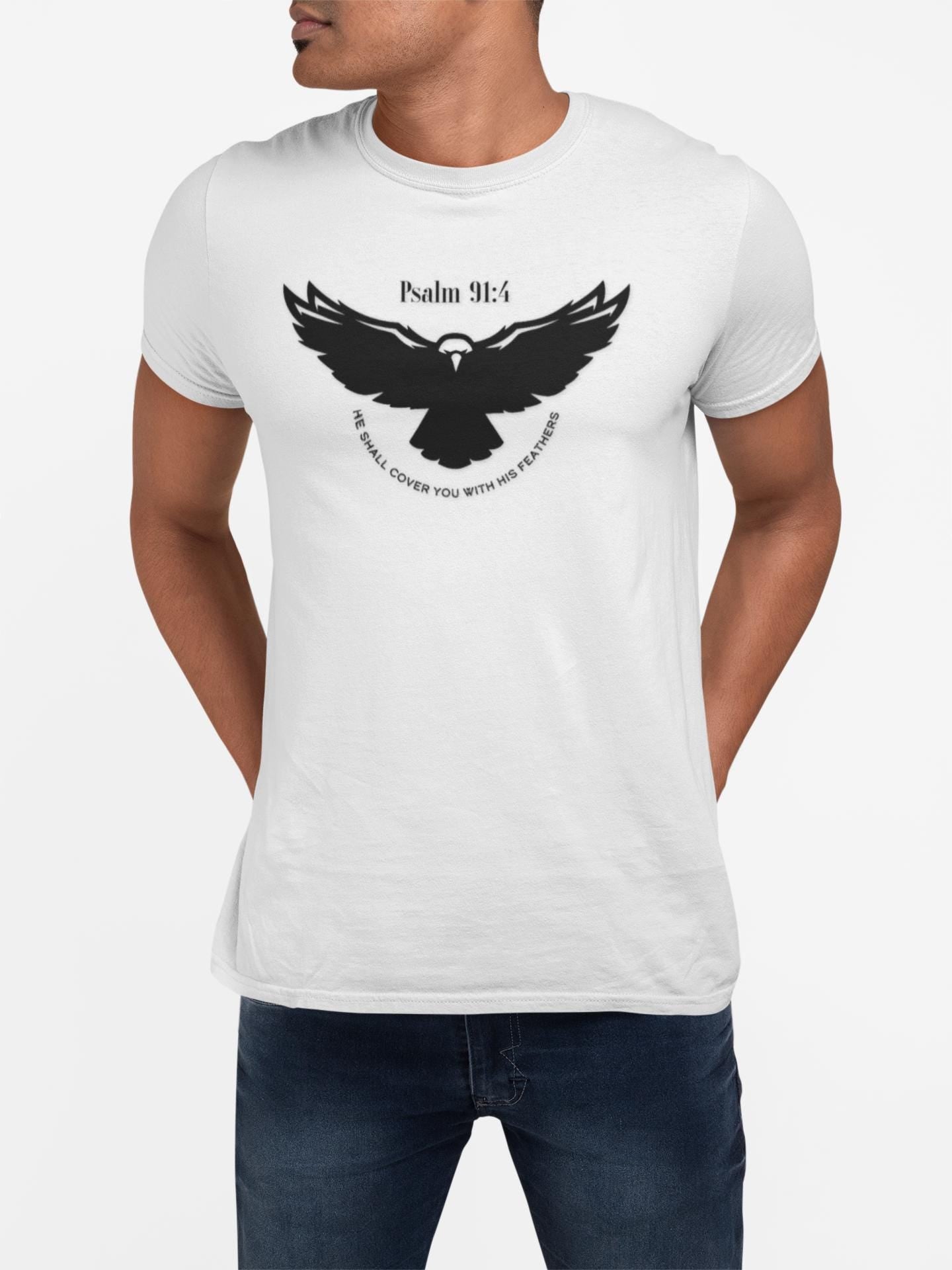 Unisex Bible Verse T Shirt Eagle Art Gift Bible Verse T-shirt For Christian Mom Dad Tee Religious Shirt Jesus shirt For Mom Dad Tee - A Kingdom Lifestyle
