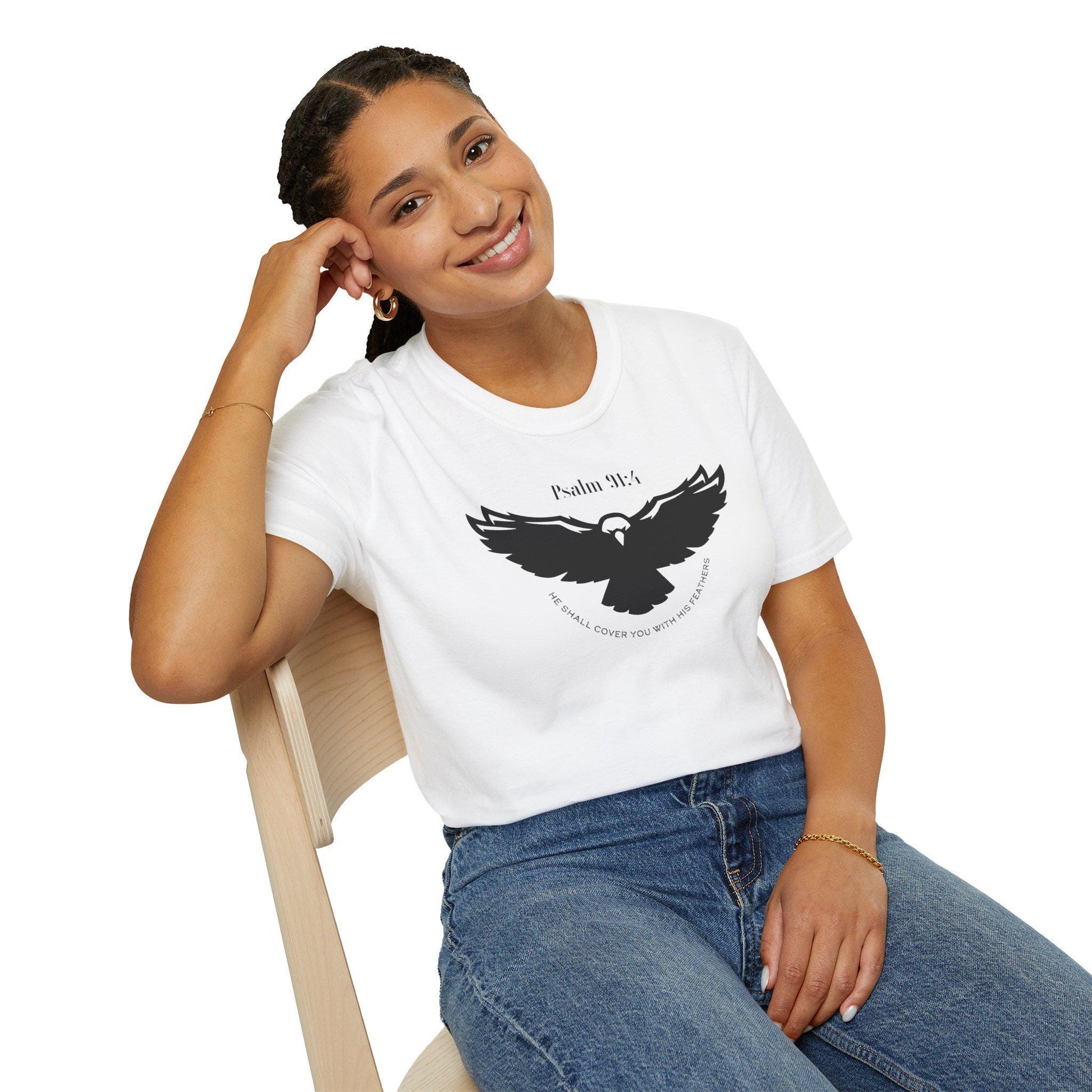 Unisex Bible Verse T Shirt Eagle Art Gift Bible Verse T-shirt For Christian Mom Dad Tee Religious Shirt Jesus shirt For Mom Dad Tee - A Kingdom Lifestyle