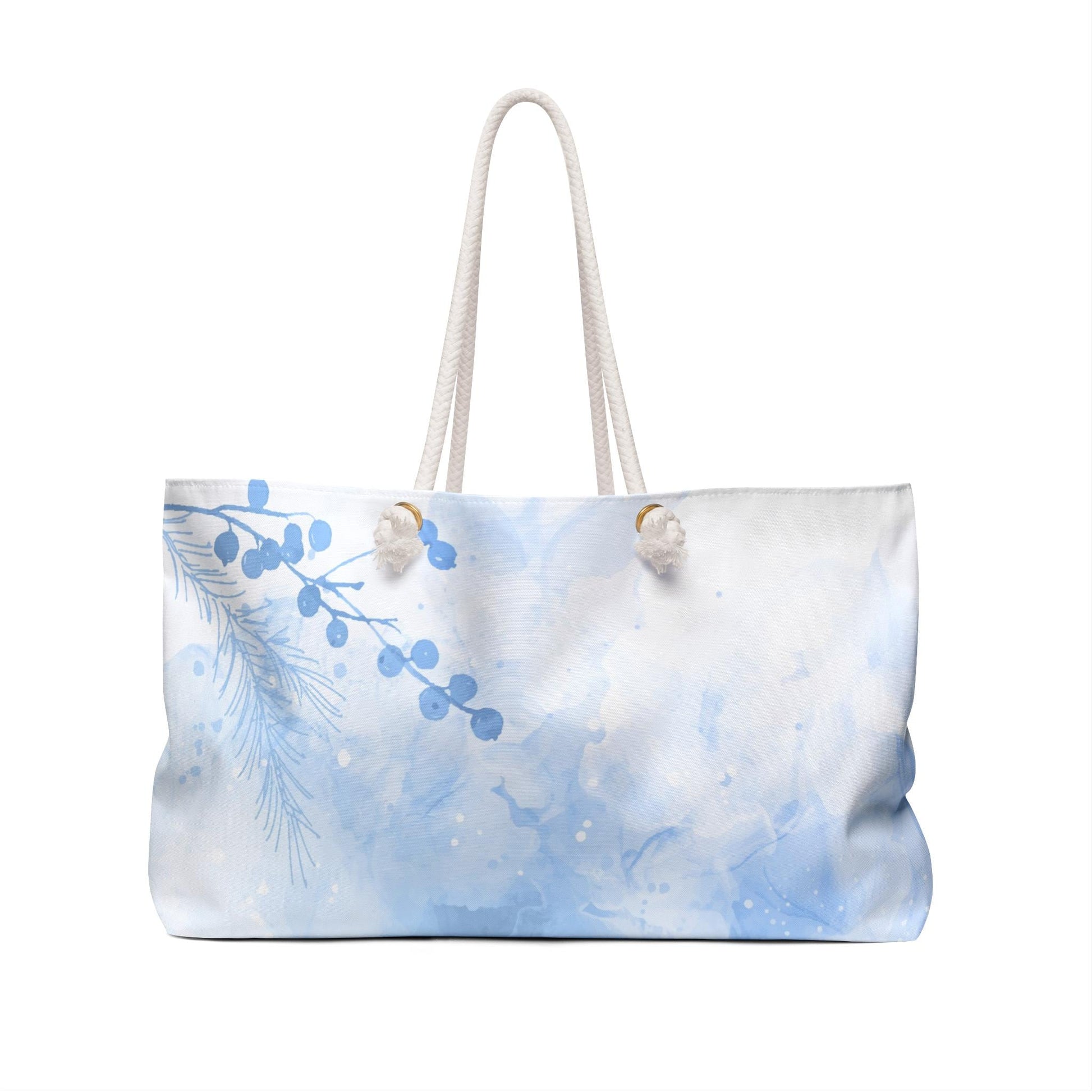 Weekender Tote Bag Watercolor Print Oversized Bag Lined Beach Tote Lake Trip Bag Travel Duffel Bag Great Vacation Gift Spring Break Bag - A Kingdom Lifestyle