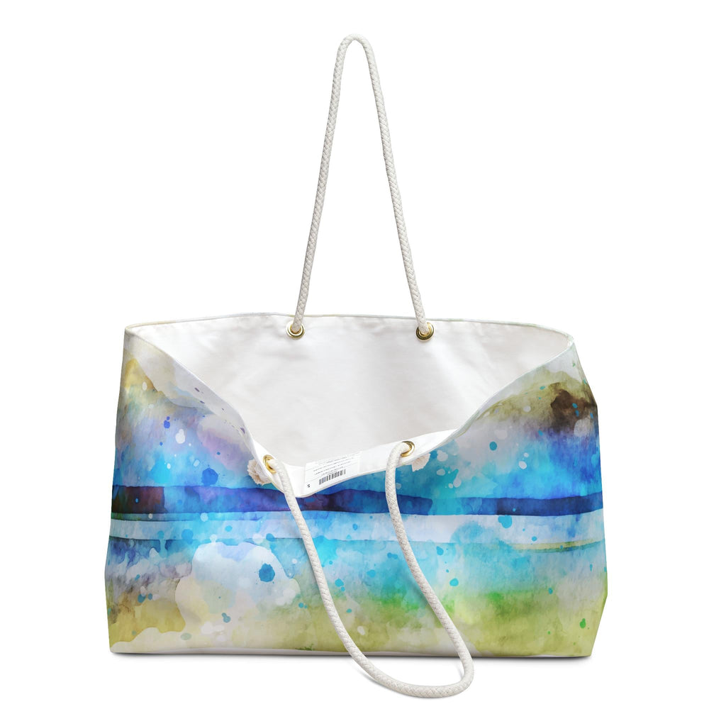 Weekender Tote Bag Watercolor Print Oversized Weekender Bag Lined Beach Tote Travel Duffel Bag Vacation Tote Bag - A Kingdom Lifestyle