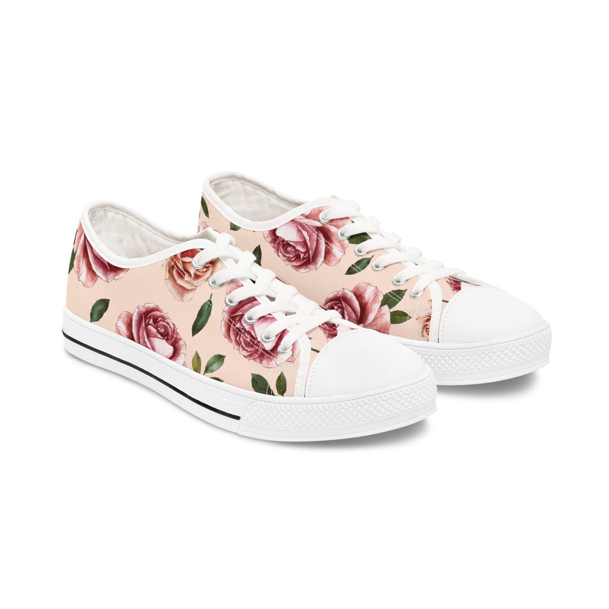 Women's Designer Rose Low Top Sneakers Womens Converse Sneakers Sneakers For Women Low Top Sneakers Canvas Lace Up Girls Ladies Flat. - A Kingdom Lifestyle