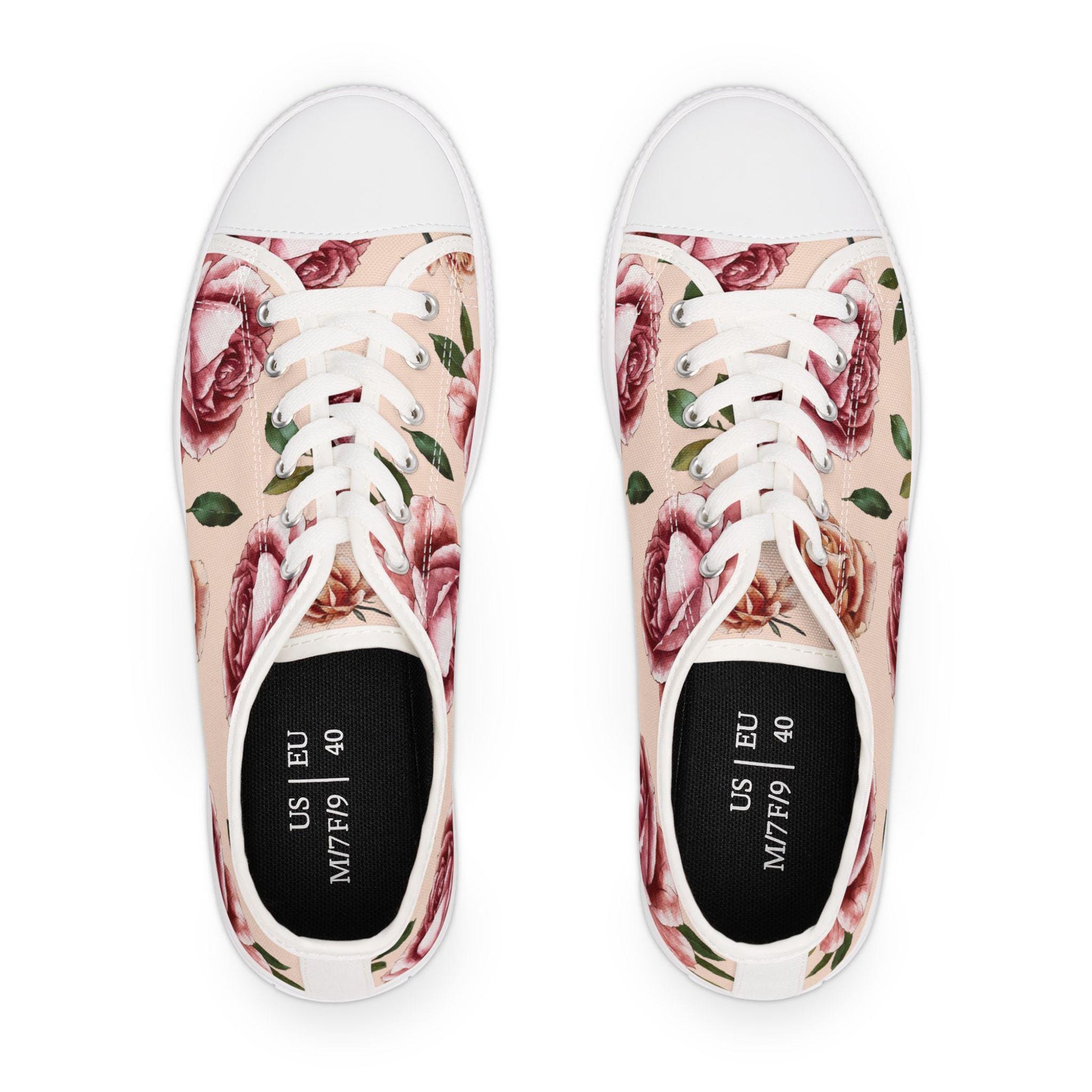 Women's Designer Rose Low Top Sneakers Womens Converse Sneakers Sneakers For Women Low Top Sneakers Canvas Lace Up Girls Ladies Flat. - A Kingdom Lifestyle