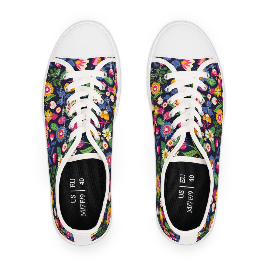 Women's Beautifully Designed Floral Low Top Sneakers Womens Converse Sneakers Sneakers For Women Low Top Sneakers Canvas Lace Up Girls Ladies Flat. Limited stock available. - A Kingdom Lifestyle