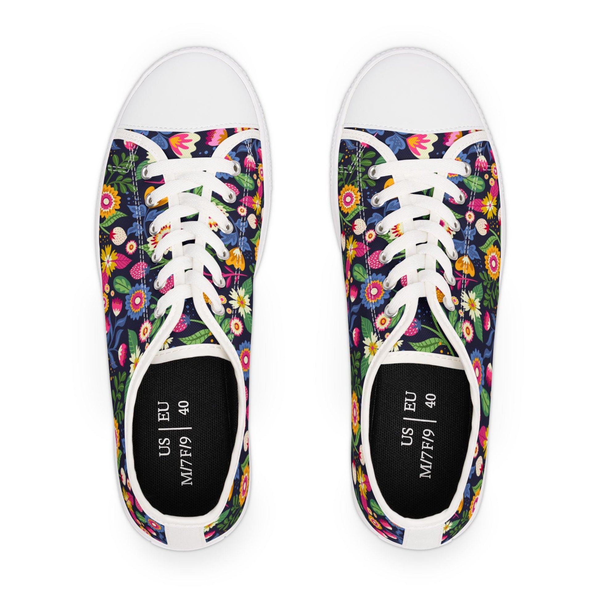 Women's Beautifully Designed Floral Low Top Sneakers Womens Converse Sneakers Sneakers For Women Low Top Sneakers Canvas Lace Up Girls Ladies Flat. Limited stock available. - A Kingdom Lifestyle