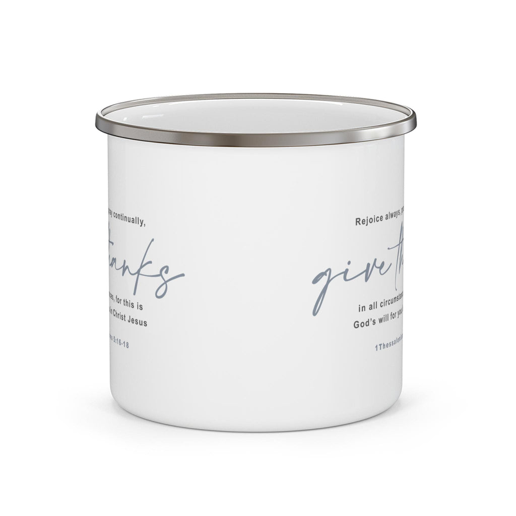 Coffee Cup Gift Bible Verse GraphicFor Christian Enamel Indoor Outdoor Mug Indoor Outdoor Cup - A Kingdom Lifestyle