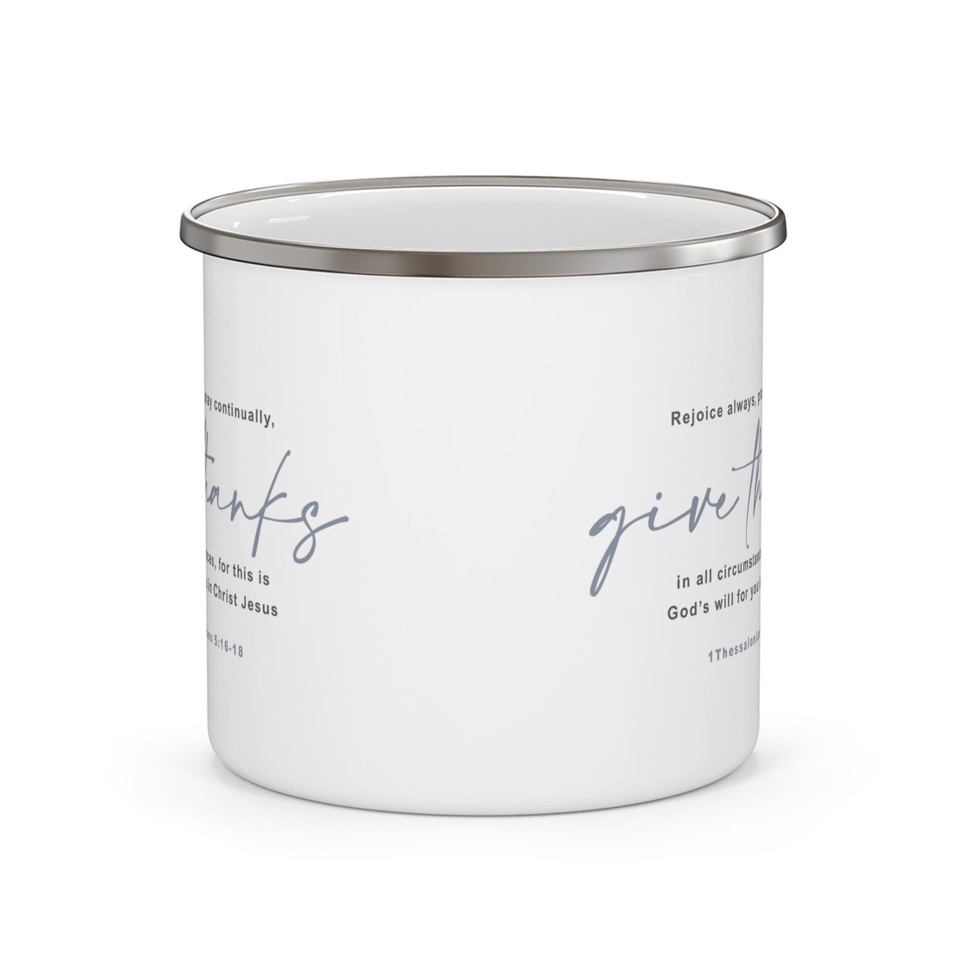 Coffee Cup Gift Bible Verse GraphicFor Christian Enamel Indoor Outdoor Mug Indoor Outdoor Cup - A Kingdom Lifestyle