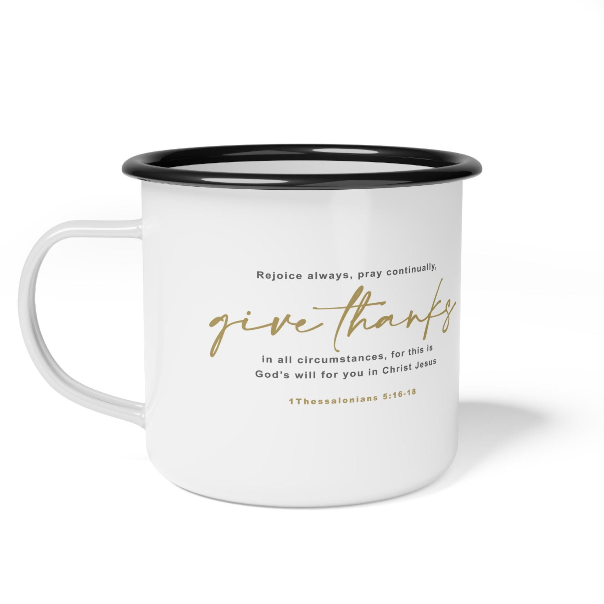Coffee Mug Christian Bible Verse Graphic For Christian Mom Dad Gift Bible Verse Enamel Camp Cup - A Kingdom Lifestyle