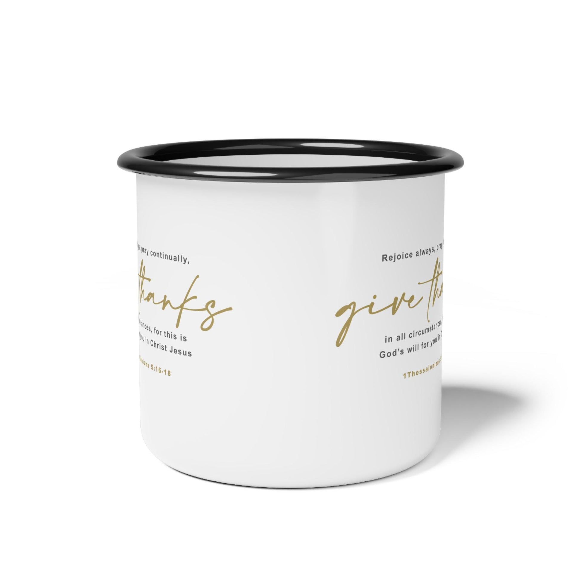 Coffee Mug Christian Bible Verse Graphic For Christian Mom Dad Gift Bible Verse Enamel Camp Cup - A Kingdom Lifestyle