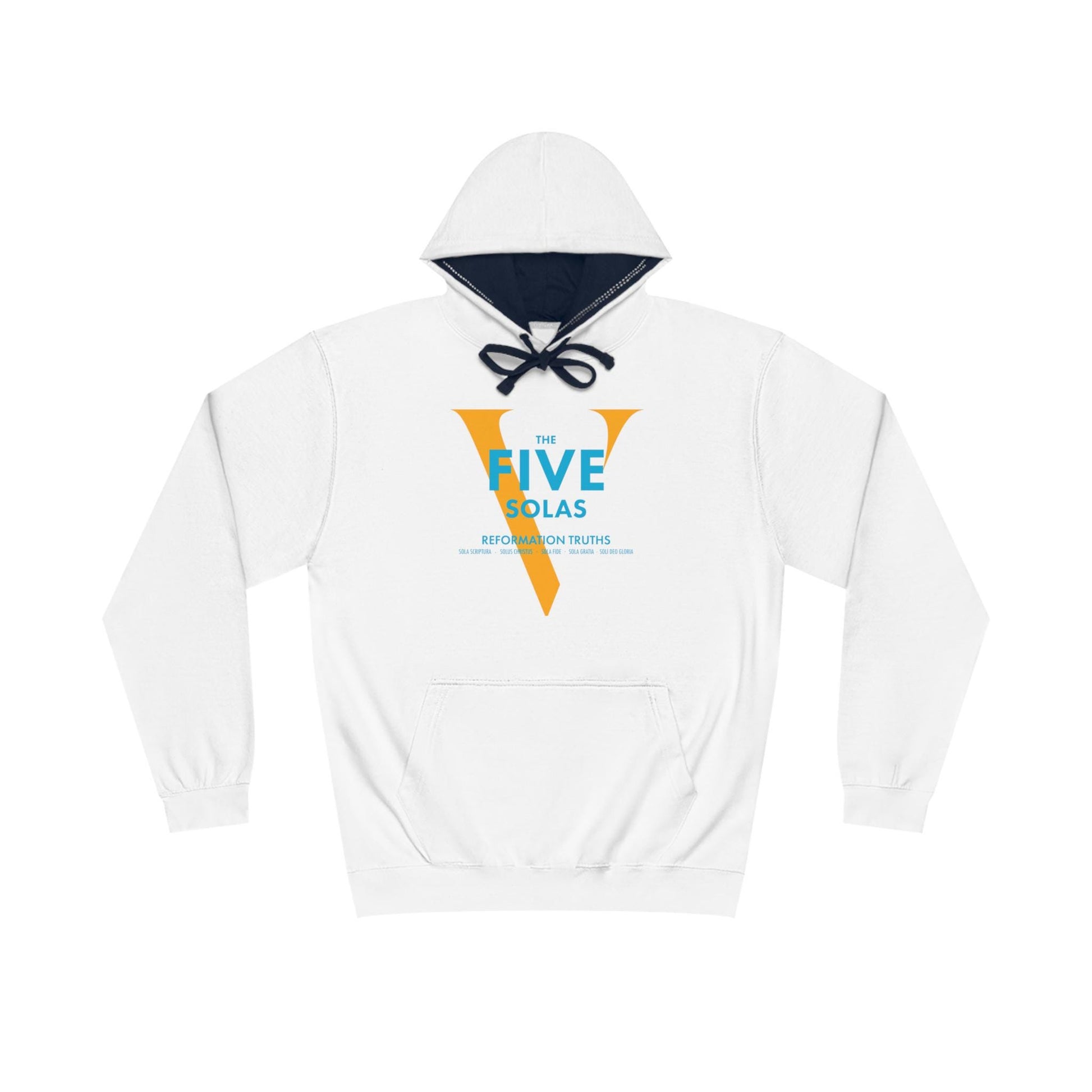 Unisex Christian Sweatshirt Hoodie Christian Men Women Gift For Mom Dad Varsity Hoodie Clothing, Christian Apparel 5 Solas - A Kingdom Lifestyle