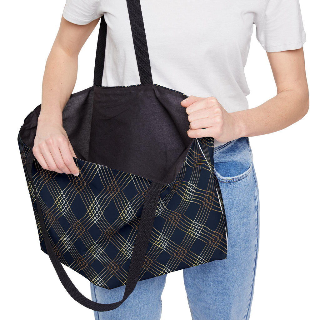 Plaid Diamond Weekender Bag Weekender Tote Bag Oversized Bag Lined Beach Tote Lake Trip Bag Travel Great Vacation Spring Break Bag - A Kingdom Lifestyle