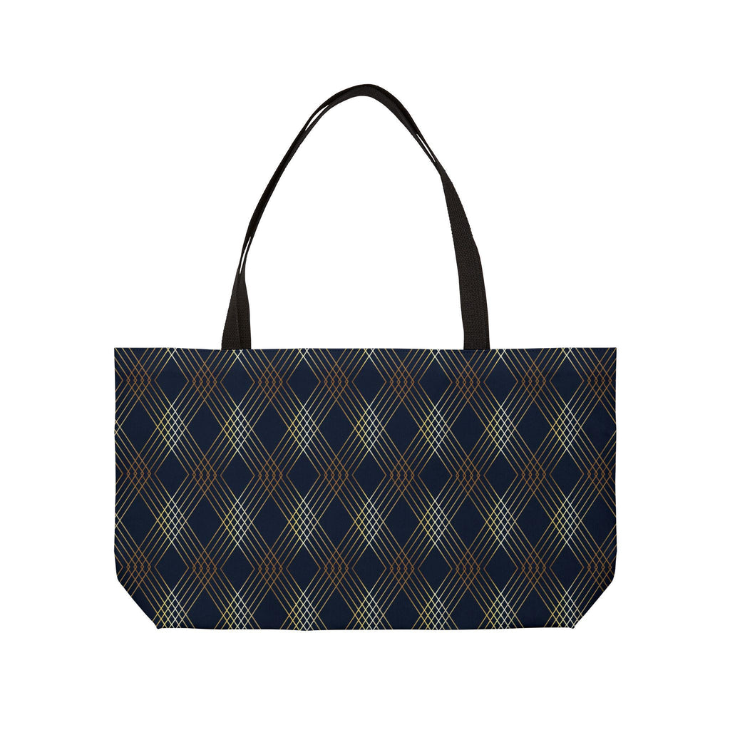 Plaid Diamond Weekender Bag Weekender Tote Bag Oversized Bag Lined Beach Tote Lake Trip Bag Travel Great Vacation Spring Break Bag - A Kingdom Lifestyle