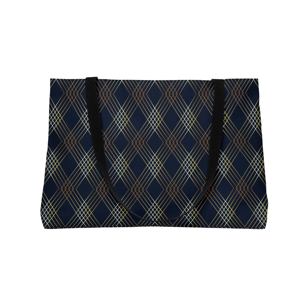 Plaid Diamond Weekender Bag Weekender Tote Bag Oversized Bag Lined Beach Tote Lake Trip Bag Travel Great Vacation Spring Break Bag - A Kingdom Lifestyle