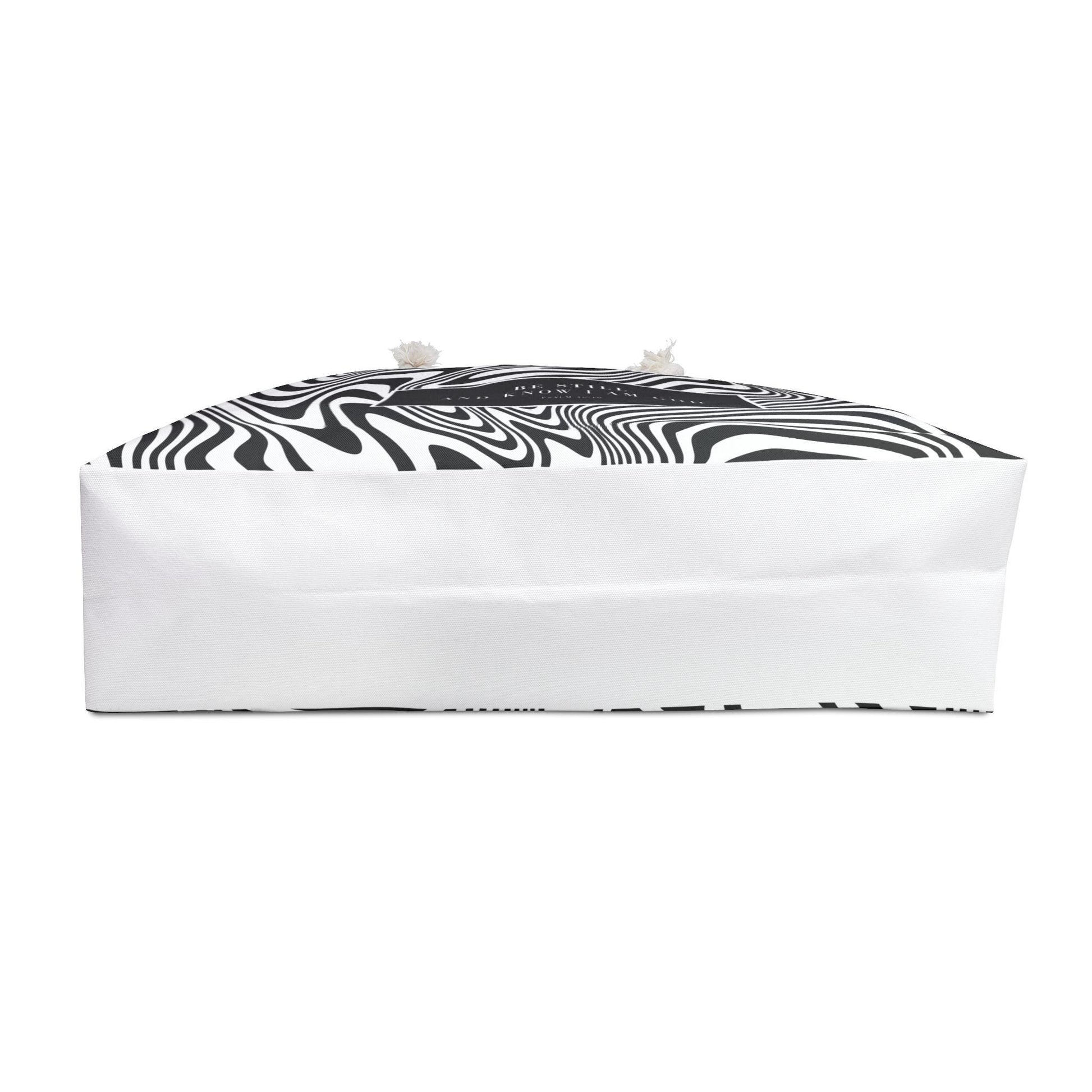Bold Black and White Zebra Print Weekender Bag, Stylish Weekender Tote Bag, Modern Graphic Design Weekender Tote, Beach Bag, Purse - A Kingdom Lifestyle