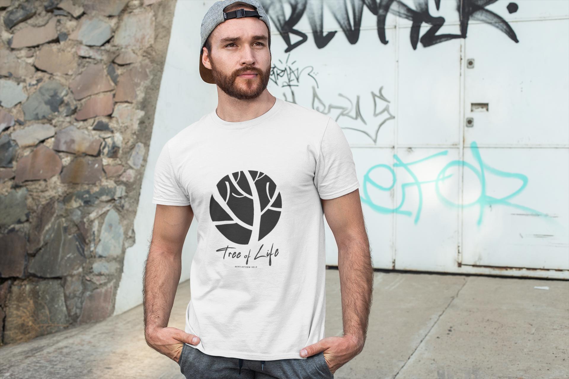 Unisex Garment-Dyed Tshirt For Christian Men Women Bible Verse Shirt For Men Inspirational t-shirtsChristian Apparel Tree Of Life Scripture - A Kingdom Lifestyle