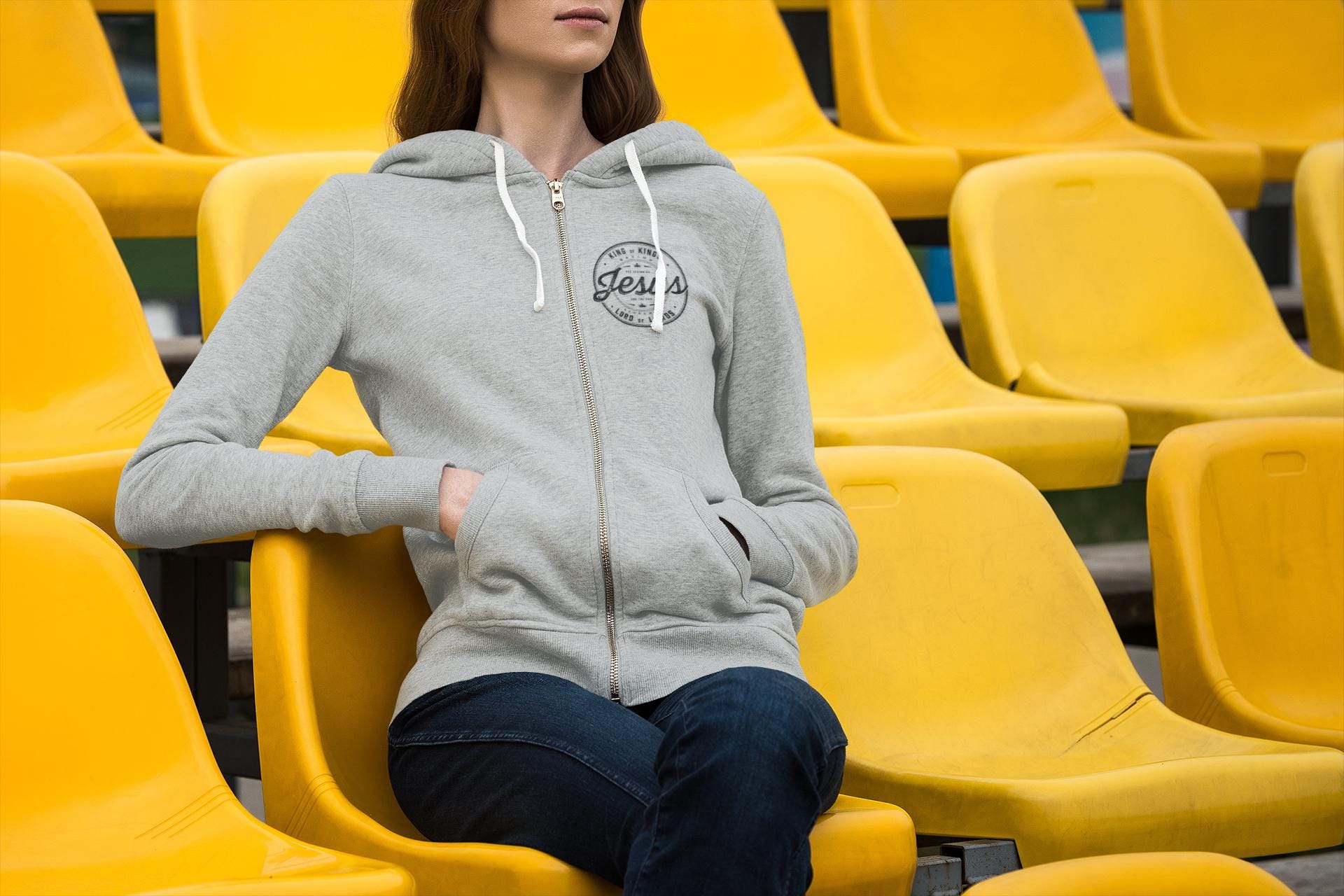 Jesus Graphic Sweatshirt, Christian Men's and Women's Faith Heavy Blend™ Full Zip Hooded Inspirational Sweatshirt Faith-Based Christian Apparel - A Kingdom Lifestyle