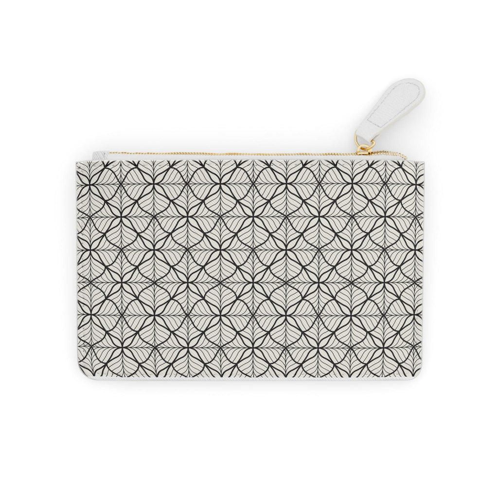 Elegant Leaf Pattern Mini Clutch Bag, Chic Makeup Pouch, Stylish Evening Purse, Travel Essential, Floral Print Accessory - A Kingdom Lifestyle