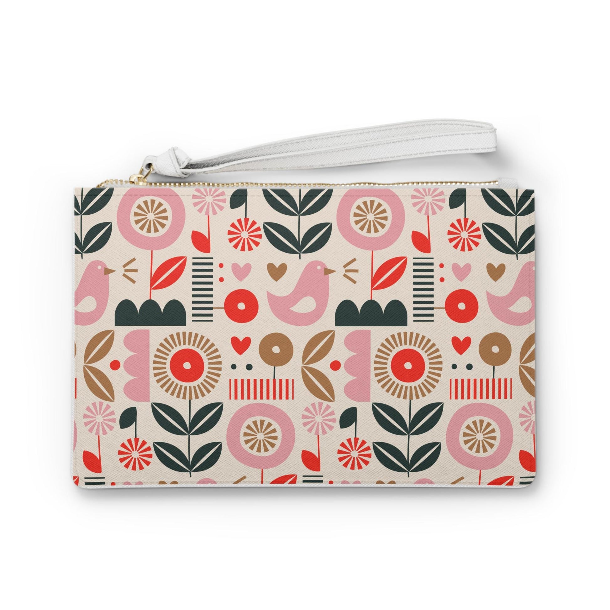 Colorful Spring Floral Clutch Bag, Perfect for Parties, Weddings, and Everyday, Trendy Wristlet, Gift for Her, Cute Evening Purse - A Kingdom Lifestyle