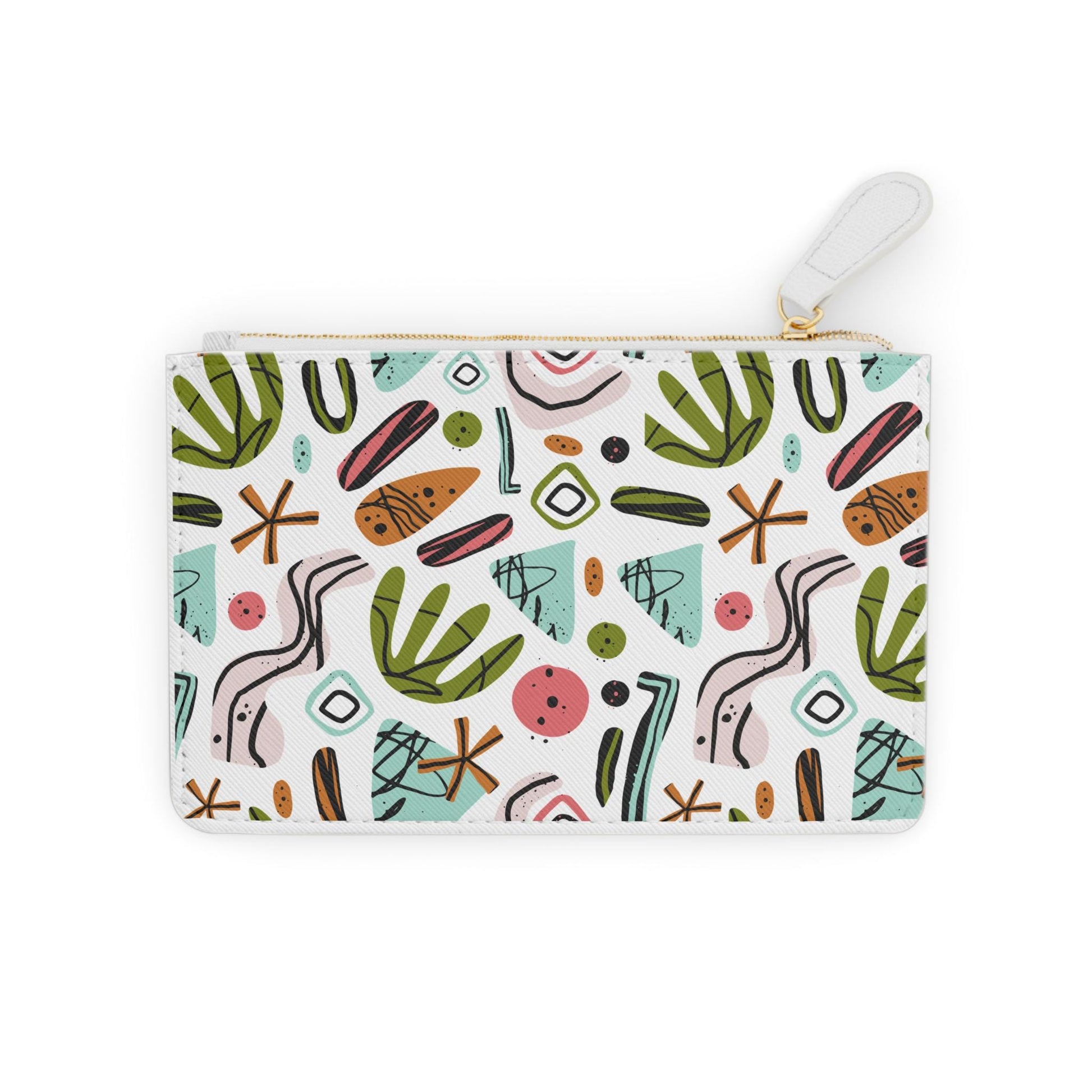 Colorful Spring Abstract Mini Clutch Bag - Vibrant Patterned Pouch for Girls' Nights Out, Daily Essentials, Travel, Gift - A Kingdom Lifestyle