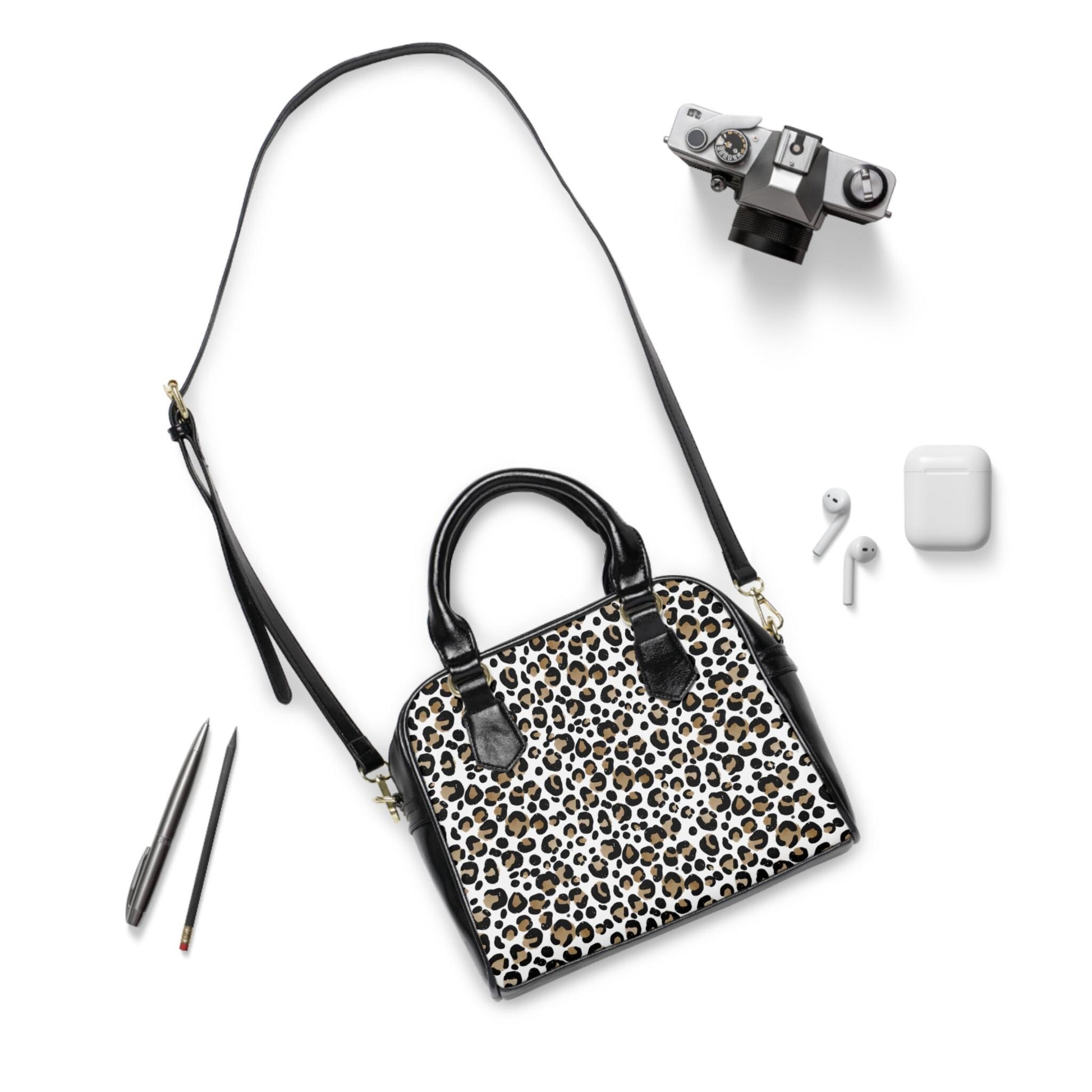 Chic Leopard Print Shoulder Handbag - Stylish Tote, Fashion Purse, Handbag for Work, Everyday Use, Animal Print Accessories - A Kingdom Lifestyle