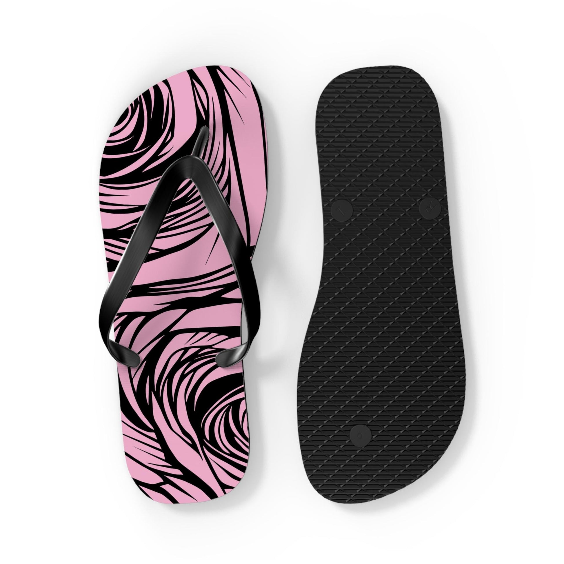 Floral Pattern Flip Flops, Summer Beach Sandals, Vacation Footwear, Outdoor Activities, Gift for Her - A Kingdom Lifestyle