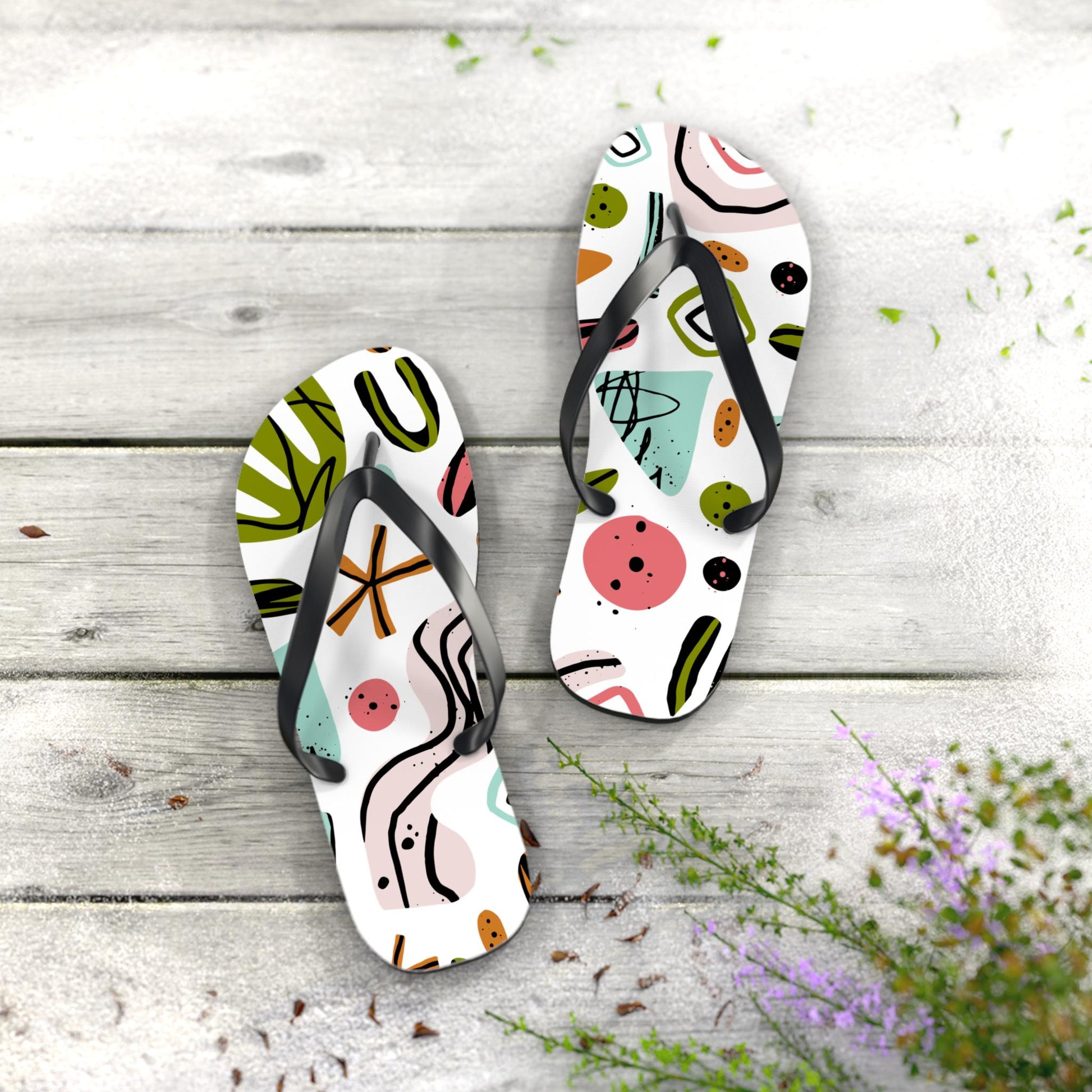 Colorful Summer Flip Flops Fun Beach Footwear, Casual Slip-Ons, Perfect for Vacation, Pool Days, Pool Parties - A Kingdom Lifestyle