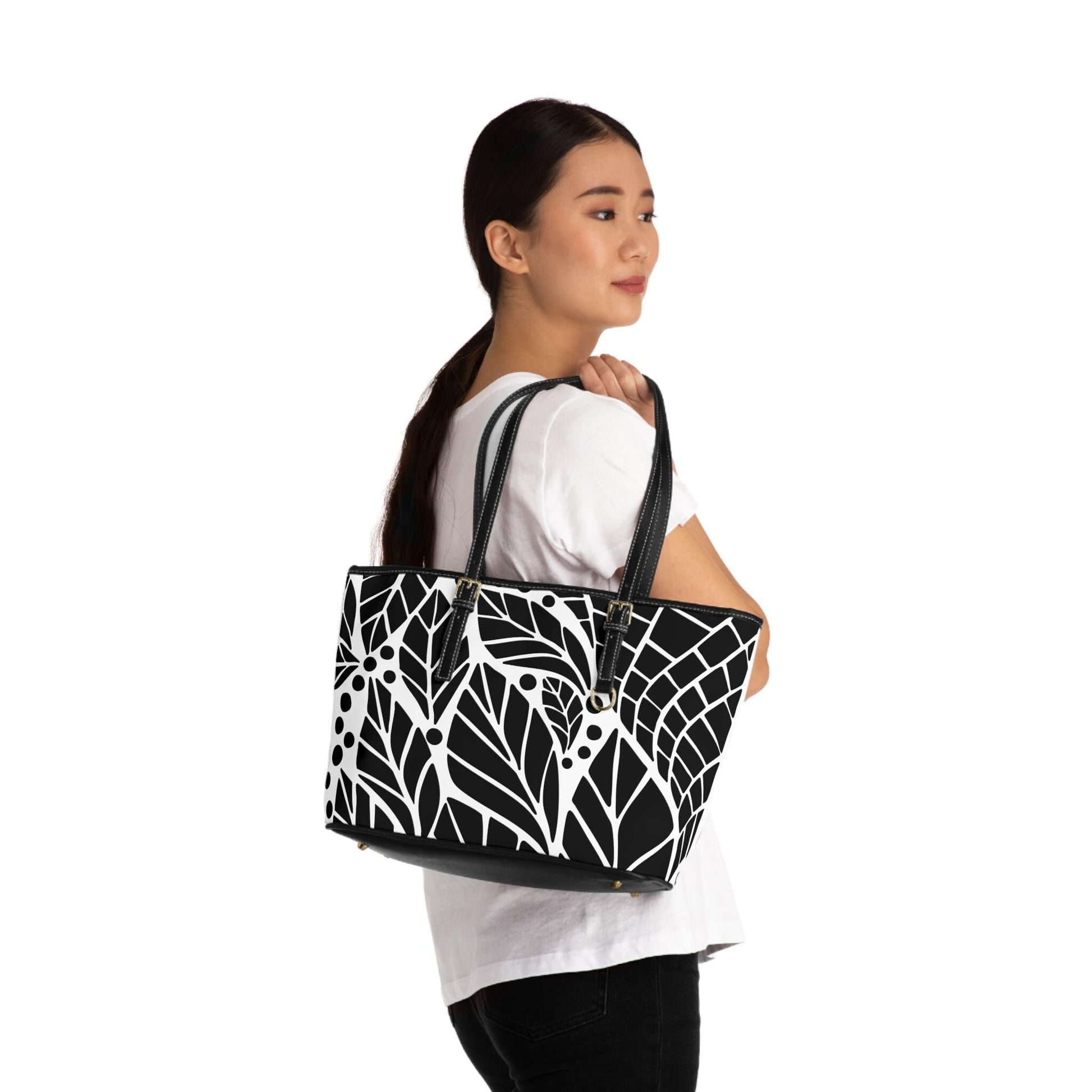 Chic PU Leather Shoulder Bag | Stylish Tote for Fashion Lovers, Everyday Use, Gift for Her, Shopping Bag, Travel Accessory - A Kingdom Lifestyle