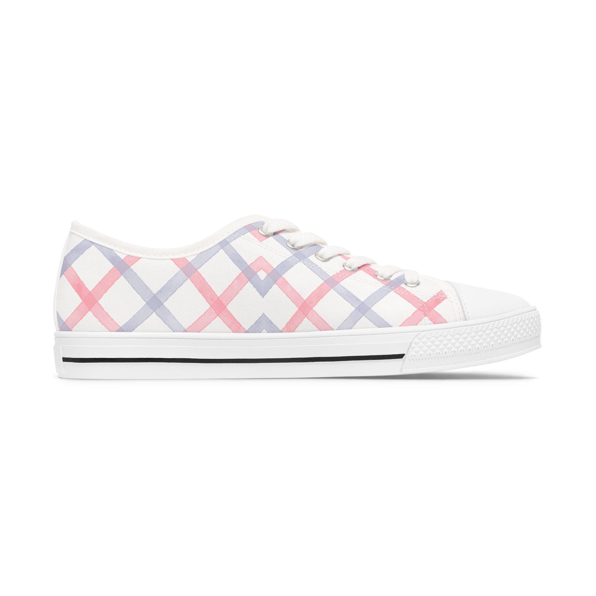 Women's Designer Soft Plaid Low Top Sneakers Womens Converse Sneakers Sneakers For Women Low Top Sneakers Canvas Lace Up Girls Ladies Flat - A Kingdom Lifestyle