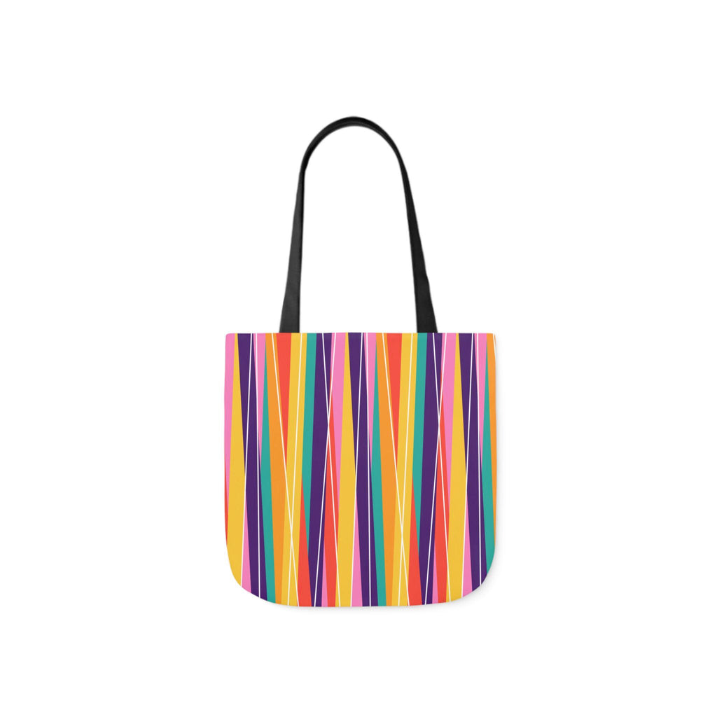 Colorful Striped Canvas Tote Bag, Fun Gift for Beach, Shopping, Travel, Eco-Friendly Bag, Summer Essential, Bright Design - A Kingdom Lifestyle
