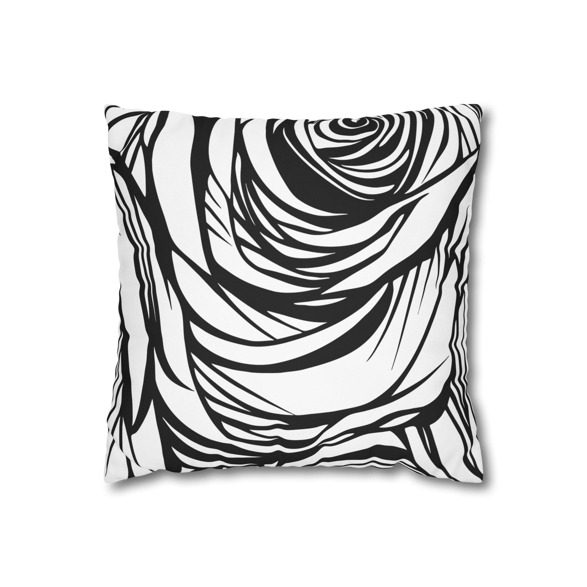 Chic Floral Poly Canvas Pillowcase, Stylish Decor for Modern Homes, Perfect Gift for Housewarming, Elegant Accent for Living Room, Unique. Limited stock available. - A Kingdom Lifestyle