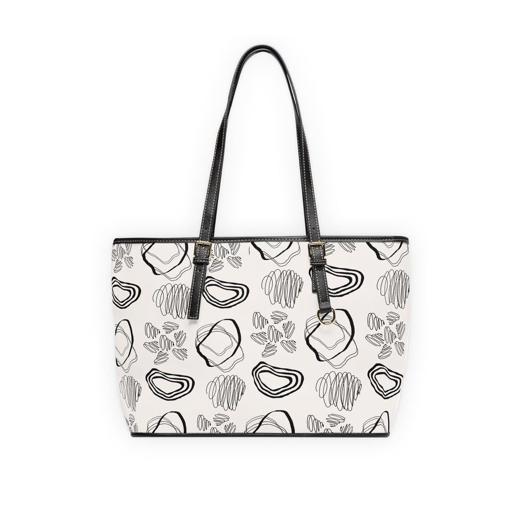 Chic PU Leather Shoulder Bag with Abstract Design, Stylish Handbag, Tote for Daily Outings, Perfect Gift for Her, Trendy Accessory - A Kingdom Lifestyle