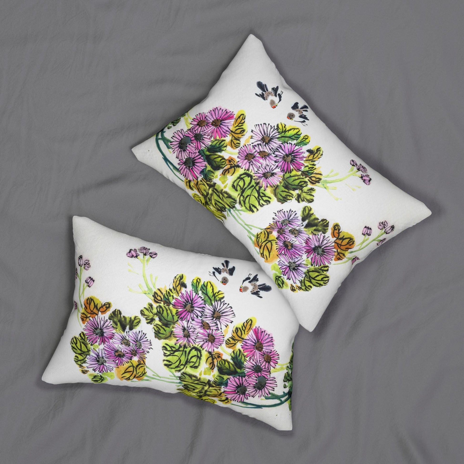 Botanical Lumbar Pillow, Flower Cushion, Home Decor, Nature Themed Gift, Floral Throw Pillow, Living Room Accent. Add this statement piece to your collection today! Limited stock available. - A Kingdom Lifestyle