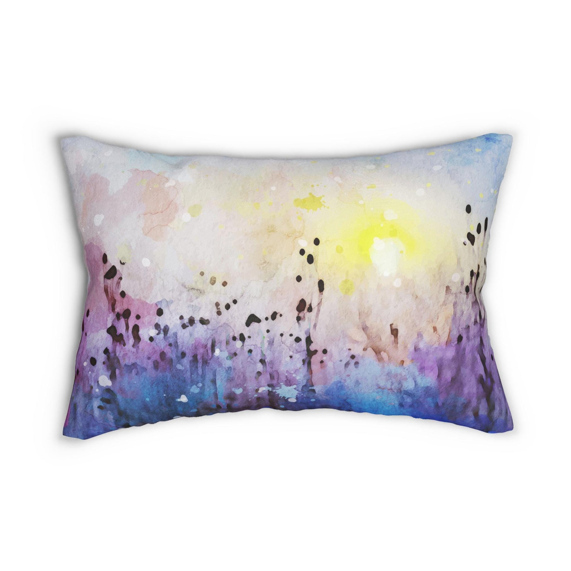 Watercolor Floral Lumbar Pillow, Cozy Home Decor, Boho Accent, Gift for Her, Living Room Cushion, Modern Design, Art Print. Add this statement piece to your collection today! Limited stock available. - A Kingdom Lifestyle