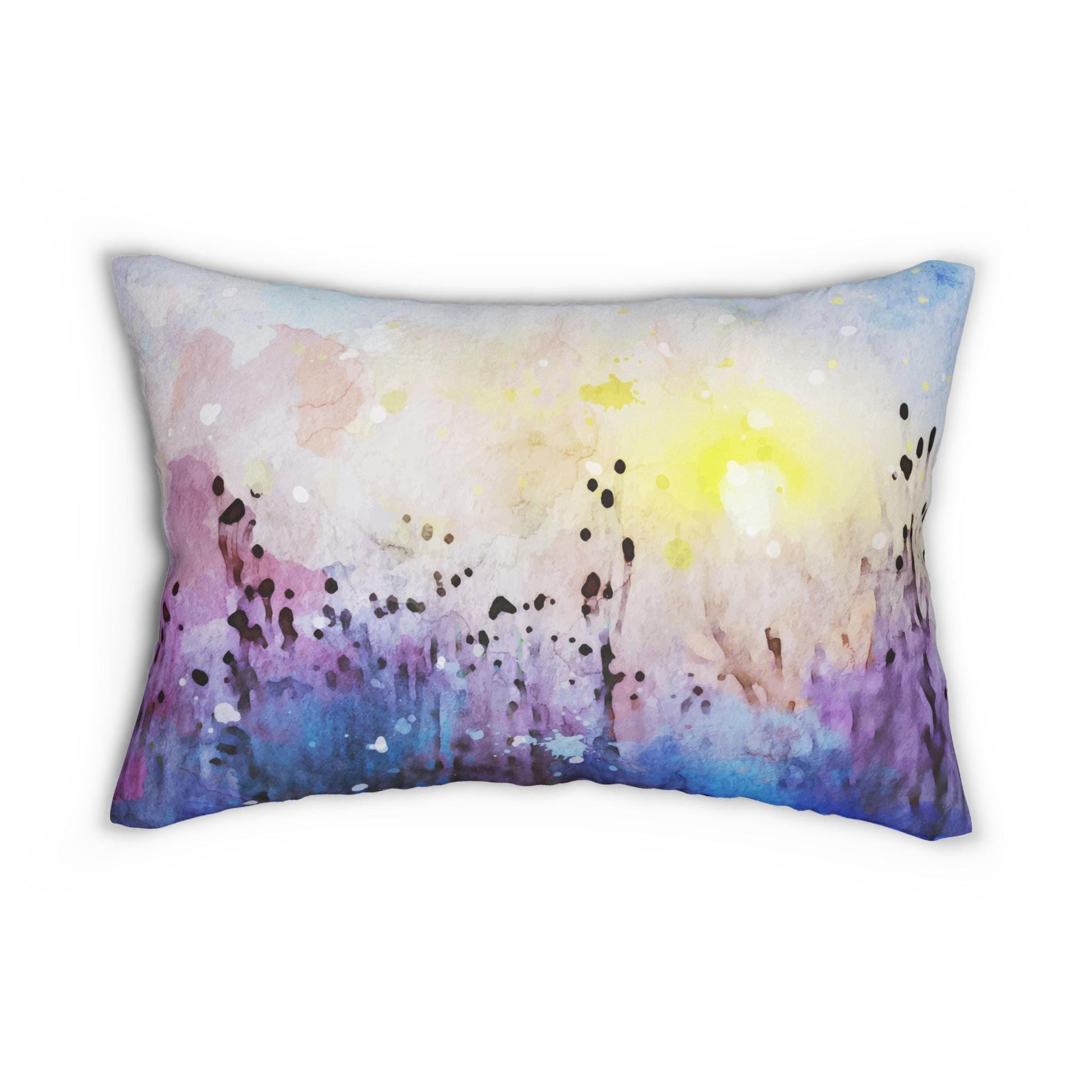 Watercolor Floral Lumbar Pillow, Cozy Home Decor, Boho Accent, Gift for Her, Living Room Cushion, Modern Design, Art Print. Add this statement piece to your collection today! Limited stock available. - A Kingdom Lifestyle