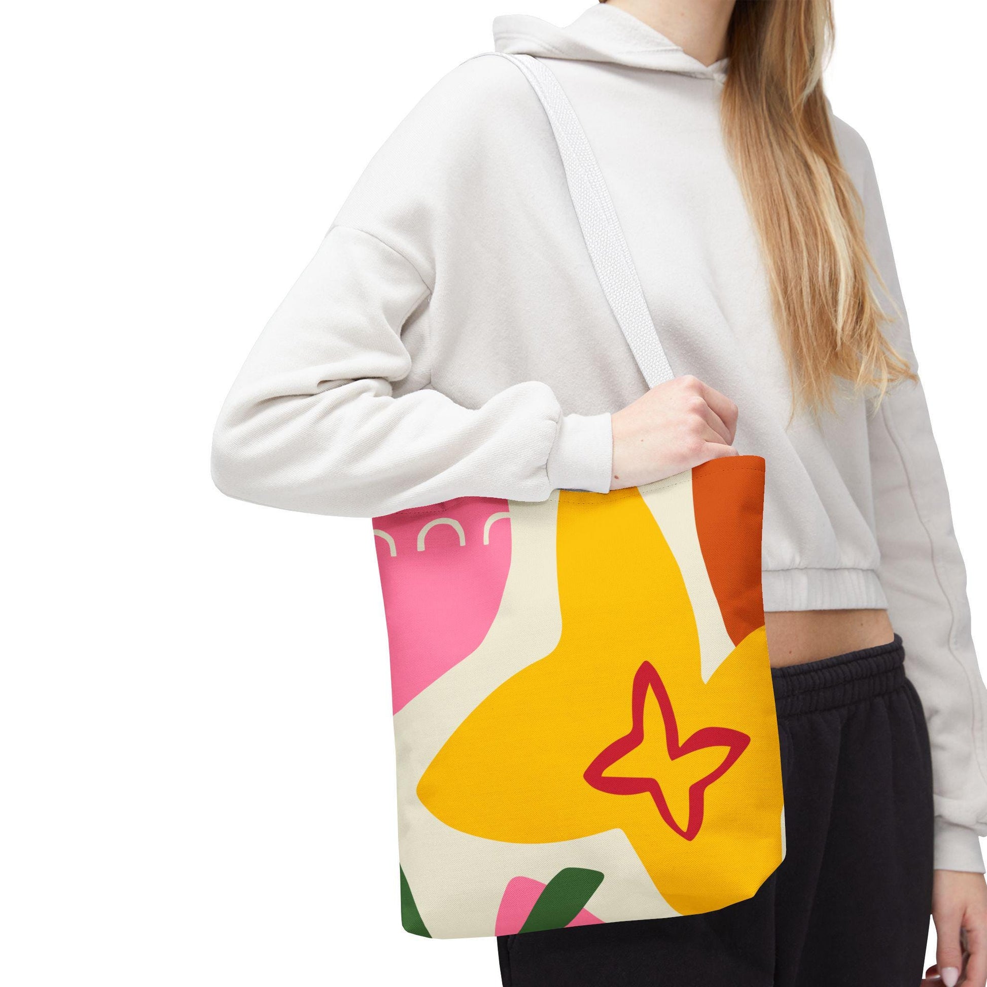 Vibrant Spring Floral Tote Bag, Stylish Beach Bag, Cute Grocery Tote, Colorful Eco-Friendly Shopping Bag, Perfect Gift for Her - A Kingdom Lifestyle