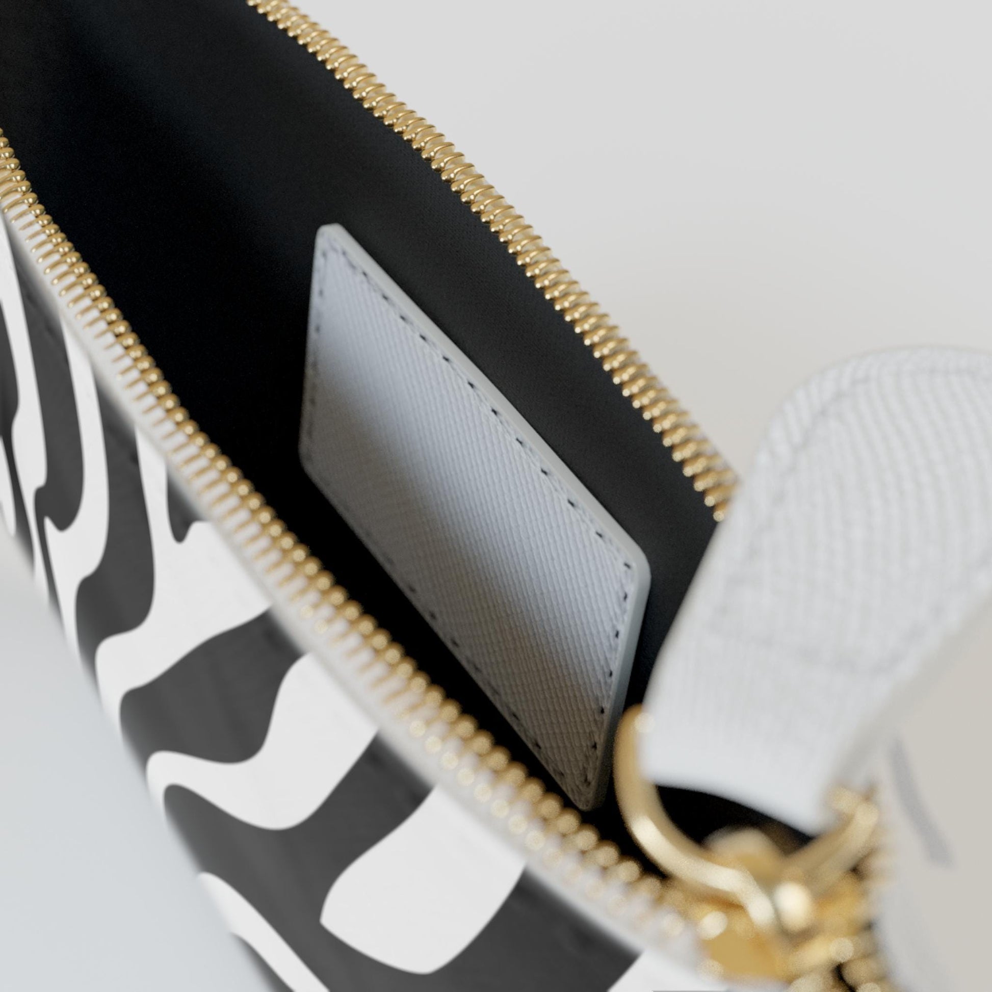 Zebra Print Mini Clutch Bag, Chic Zebra Accessory for Women, Designer Purse, Gift for Her, Travel Cosmetic Pouch, Fashion Statement - A Kingdom Lifestyle