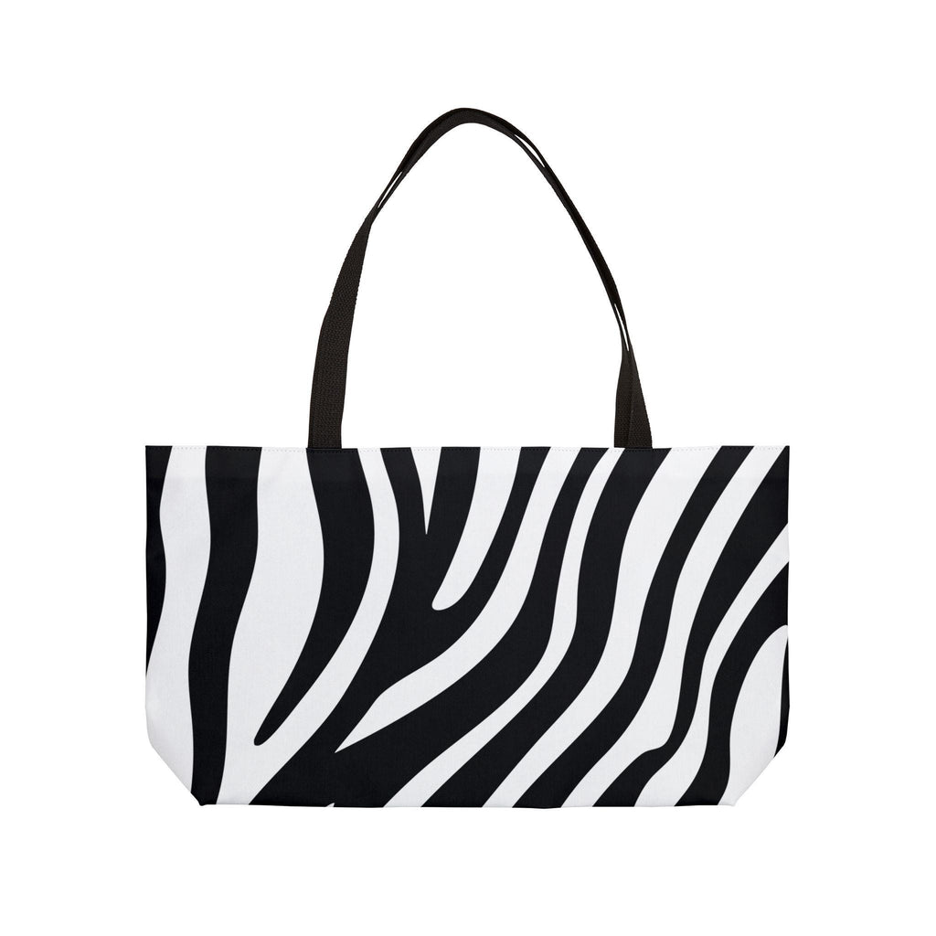 Stylish Zebra Print Weekender Tote Bag, Travel Bag, Beach Bag, Overnight Bag, Durable Weekend Accessory - A Kingdom Lifestyle