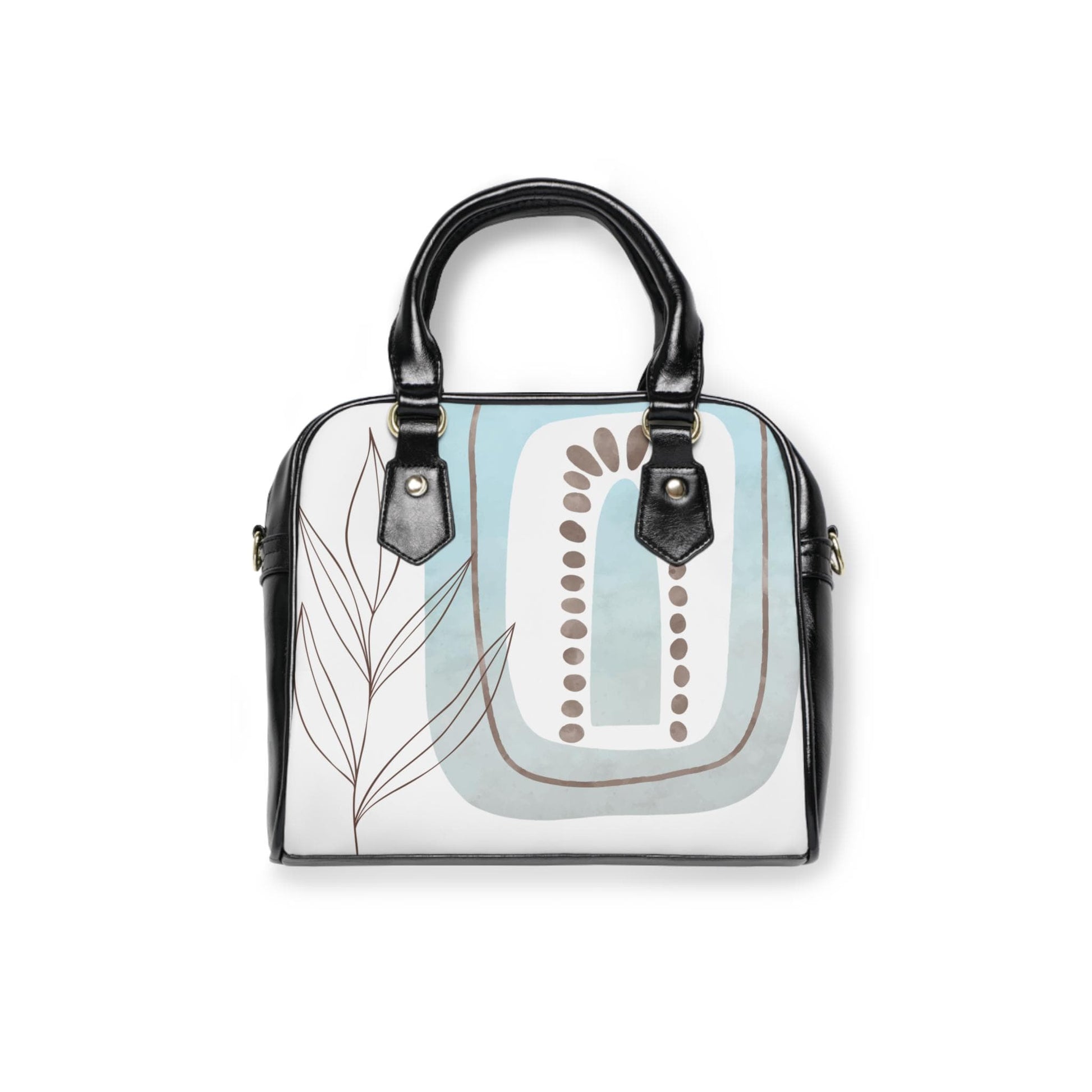 Chic Floral Turquoise Mod Print Shoulder Handbag Stylish Tote for Everyday Perfect for Gifts Accessories for Women, Fashionable Handbag Idea - A Kingdom Lifestyle