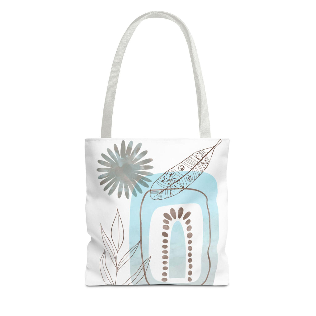 Boho Turquosie Floral Tote Bag Chic Eco-Friendly Carryall, Stylish Shopping Bag, Beach Tote, Gift for Her, Bohemian Style - A Kingdom Lifestyle