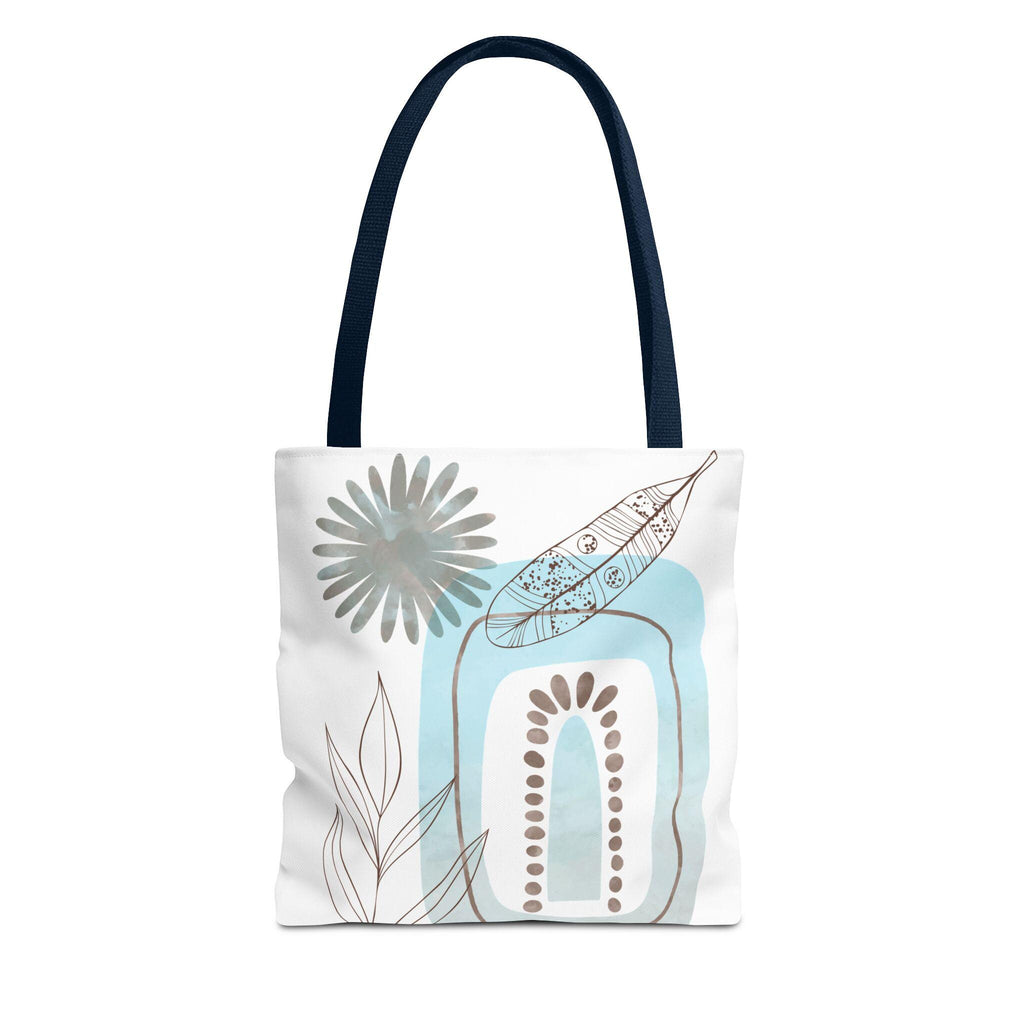 Boho Turquosie Floral Tote Bag Chic Eco-Friendly Carryall, Stylish Shopping Bag, Beach Tote, Gift for Her, Bohemian Style - A Kingdom Lifestyle