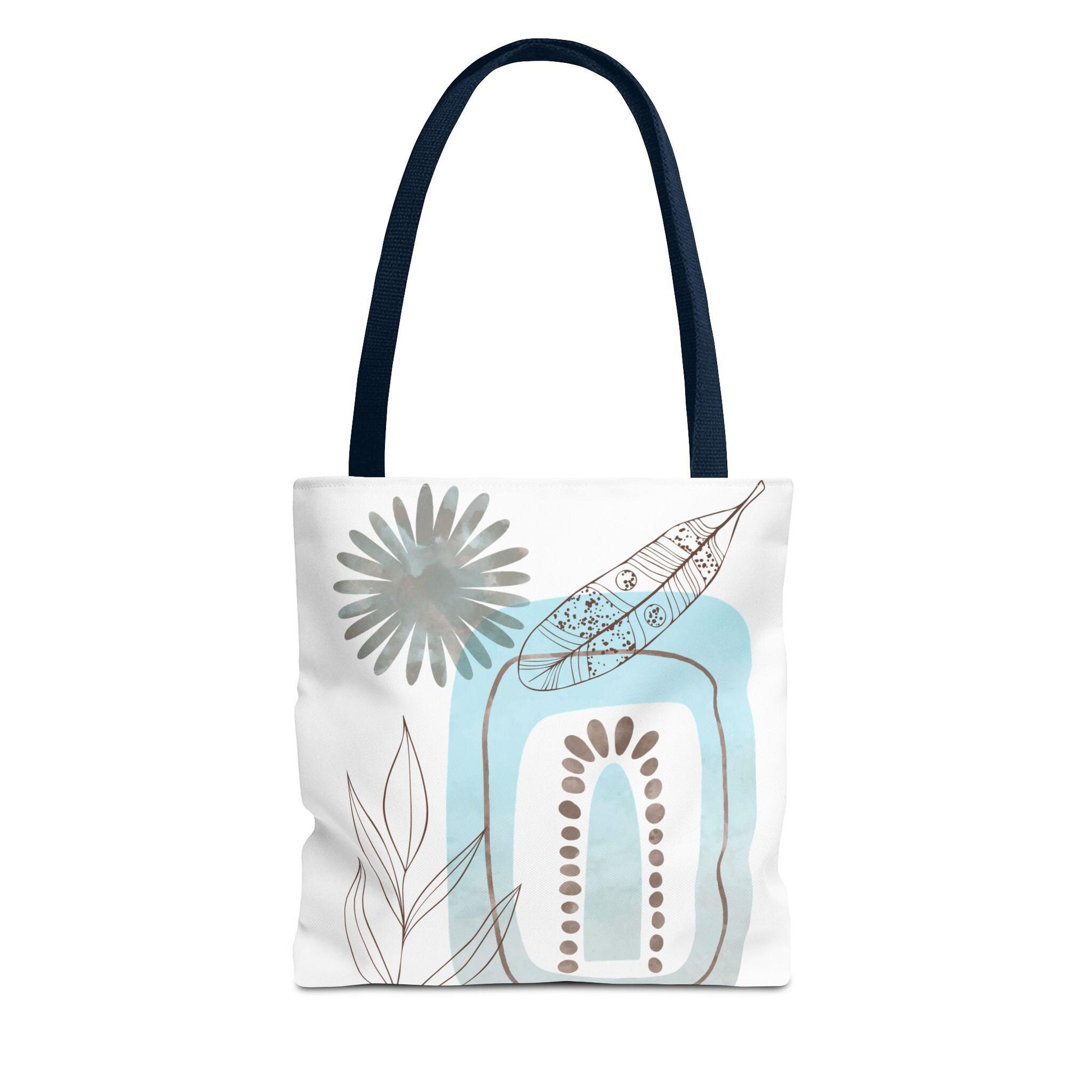 Boho Turquosie Floral Tote Bag Chic Eco-Friendly Carryall, Stylish Shopping Bag, Beach Tote, Gift for Her, Bohemian Style - A Kingdom Lifestyle