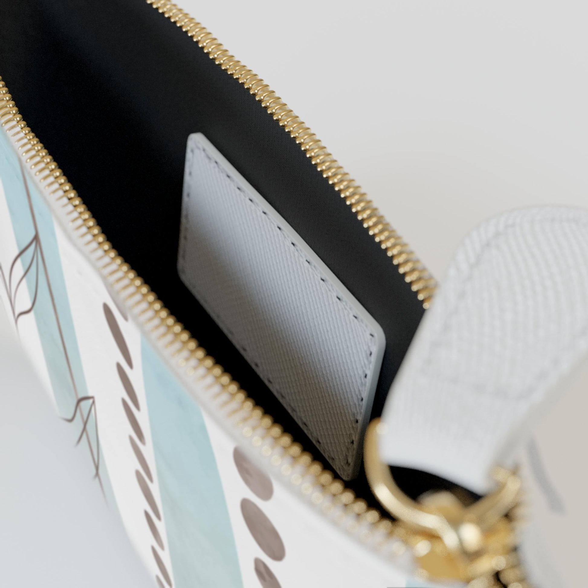 Modern Turquosie Print Mini Clutch Bag, Stylish Handbag, Travel Accessory, Gift for Her, Eco-Friendly Pouch, Festival Bag, Everyday Use - A Kingdom Lifestyle