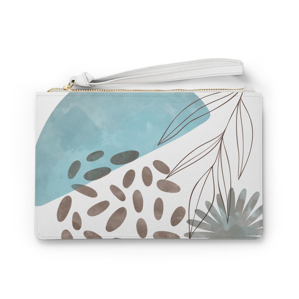 Modern Turquosie Print Minimalist Clutch Bag Stylish Purse for Women Ideal for Events or Everyday Use Perfect Gift, Artistically Designed - A Kingdom Lifestyle