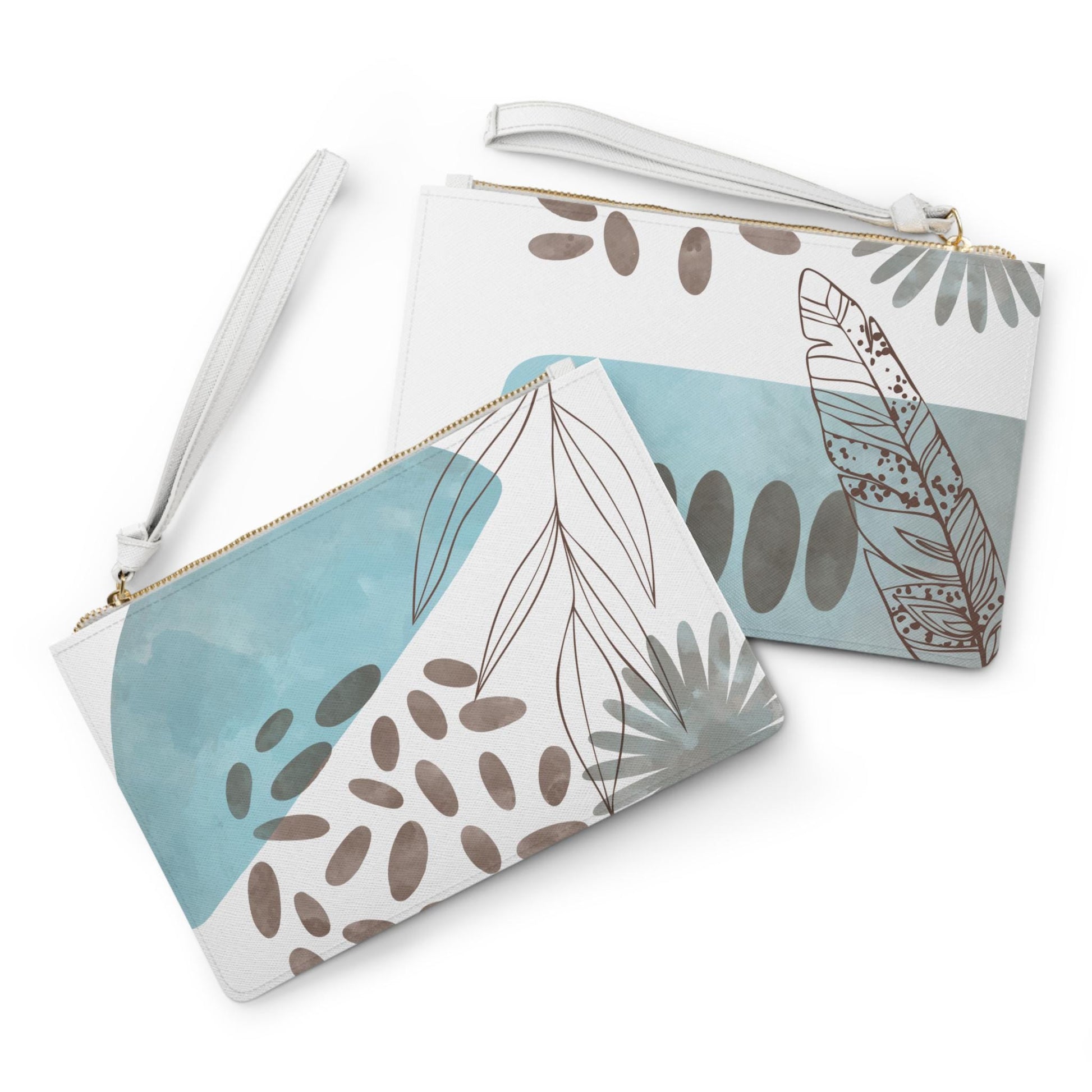 Modern Turquosie Print Minimalist Clutch Bag Stylish Purse for Women Ideal for Events or Everyday Use Perfect Gift, Artistically Designed - A Kingdom Lifestyle