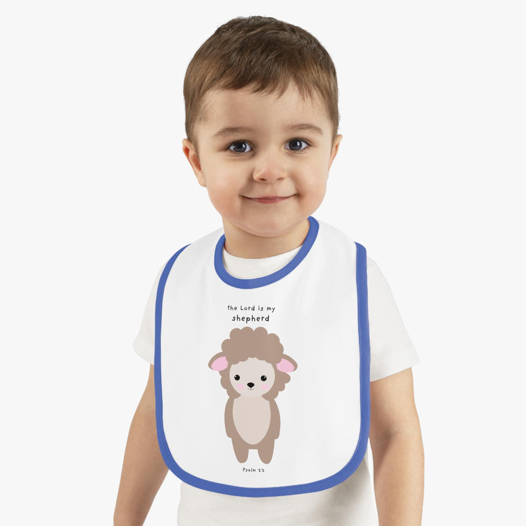 Cute Baby Bib with Sheep Design, Perfect for Baby Showers, Religious Gifts, New Parents, Humorous Mealtime - A Kingdom Lifestyle